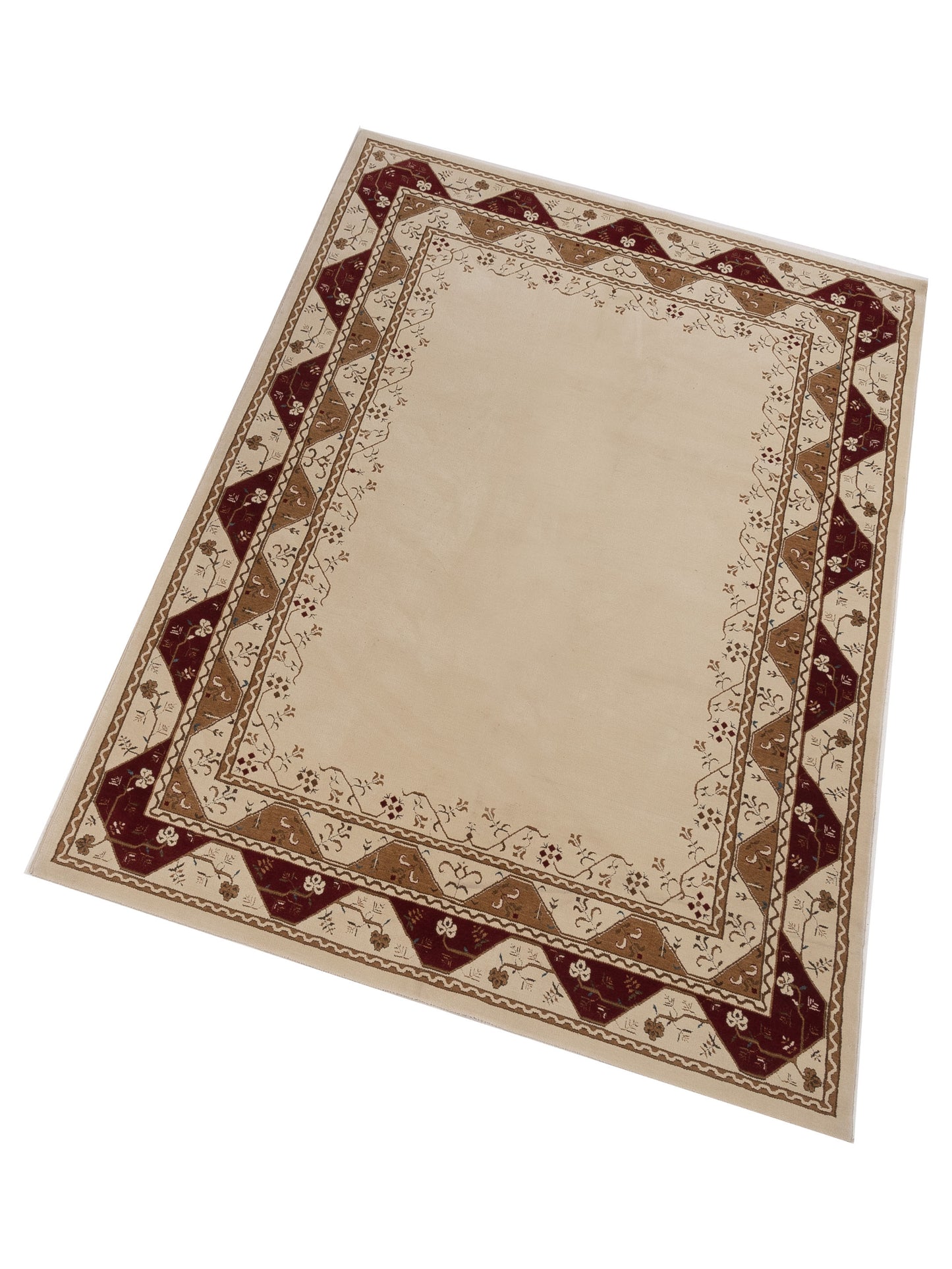 Alaric Ivory Red 6.6x9.8 Machine Made Rug