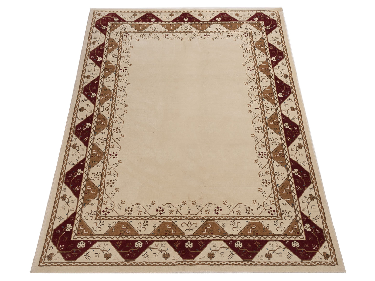 Alaric Ivory Red 6.6x9.8 Machine Made Rug