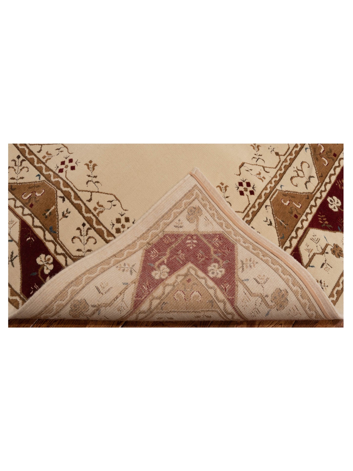 Alaric Ivory Red 6.6x9.8 Machine Made Rug