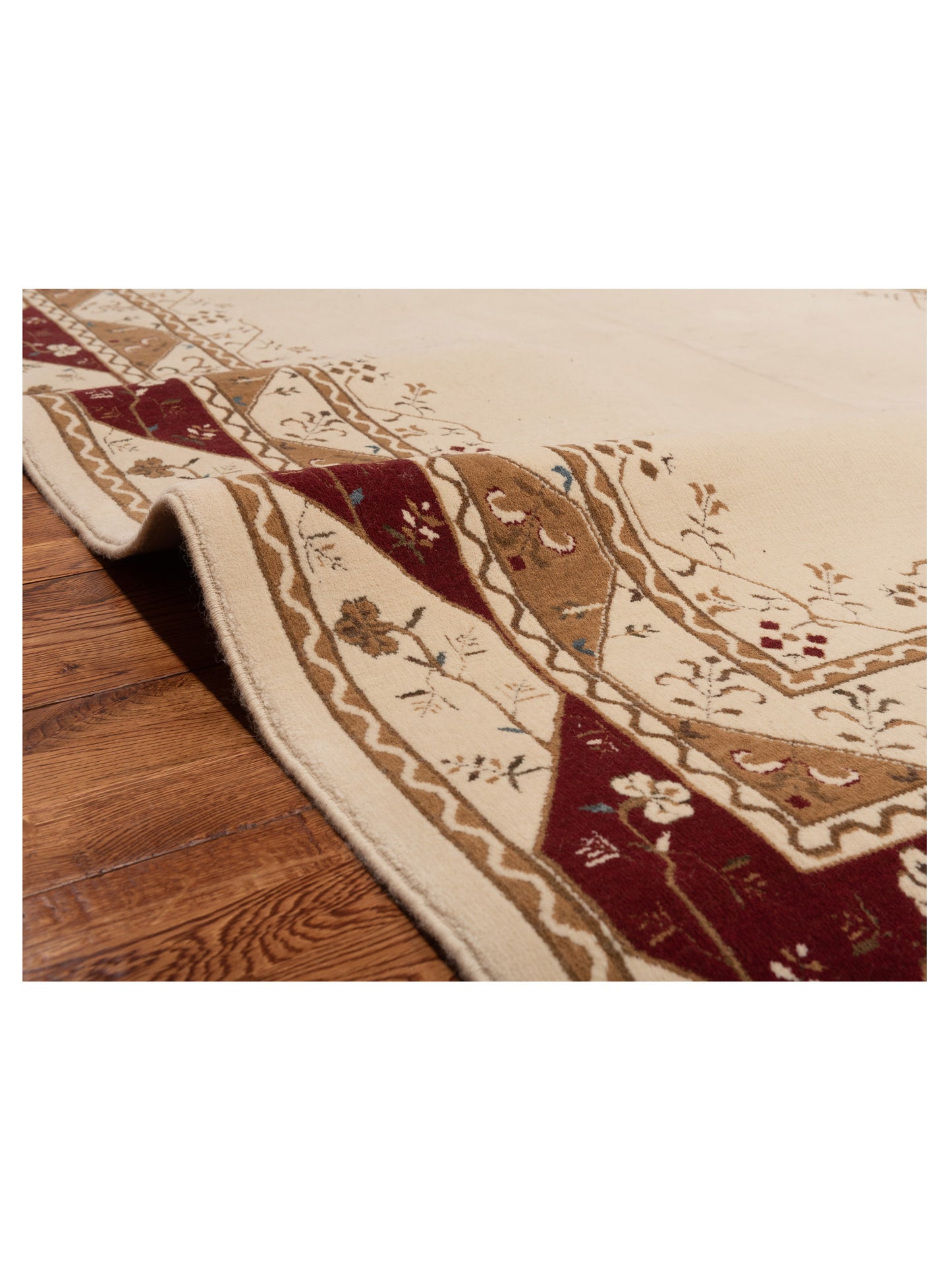 Alaric Ivory Red 6.6x9.8 Machine Made Rug