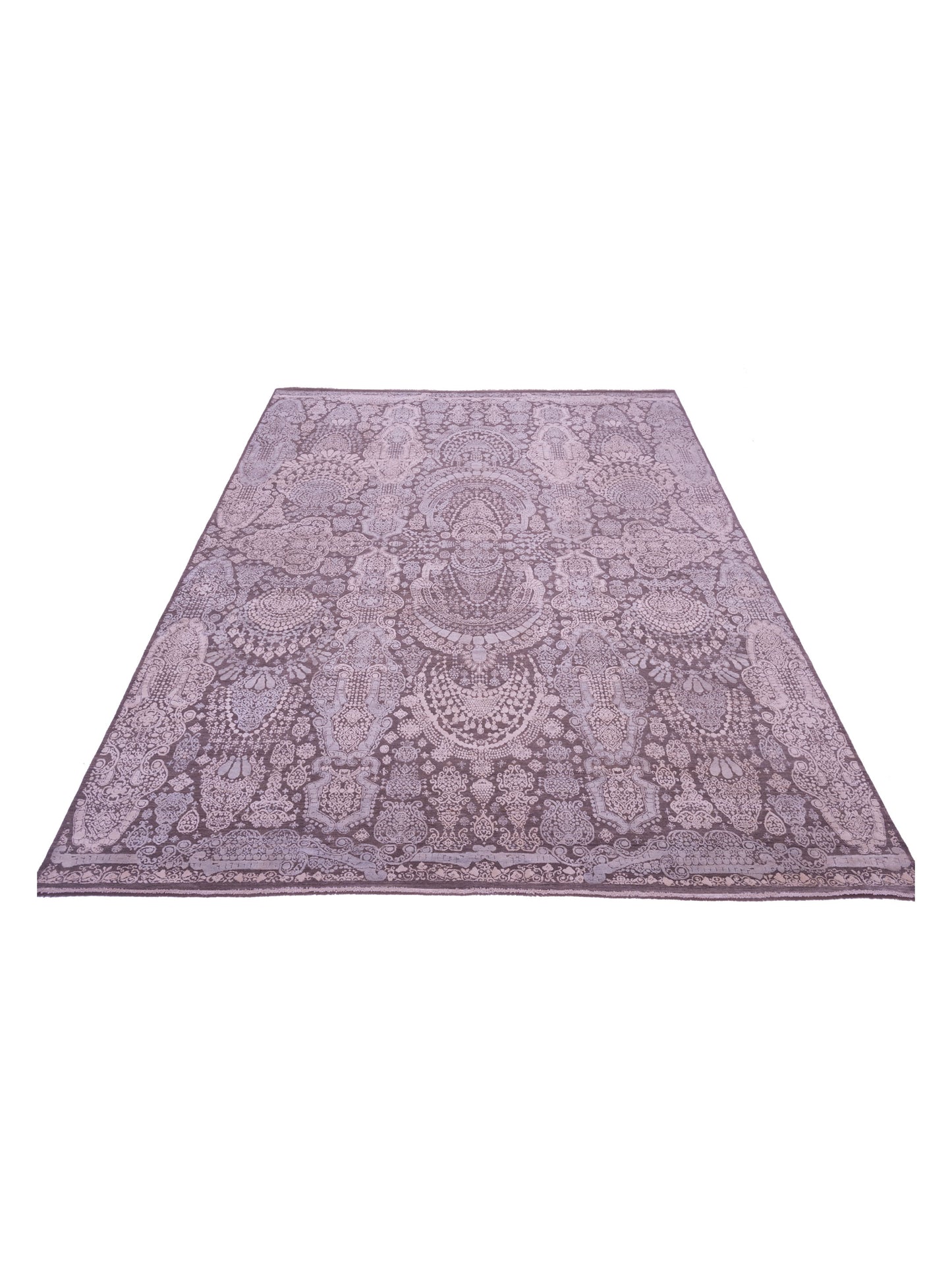 Artavia Gray Gray 9x11.10 Hand Knotted Rug