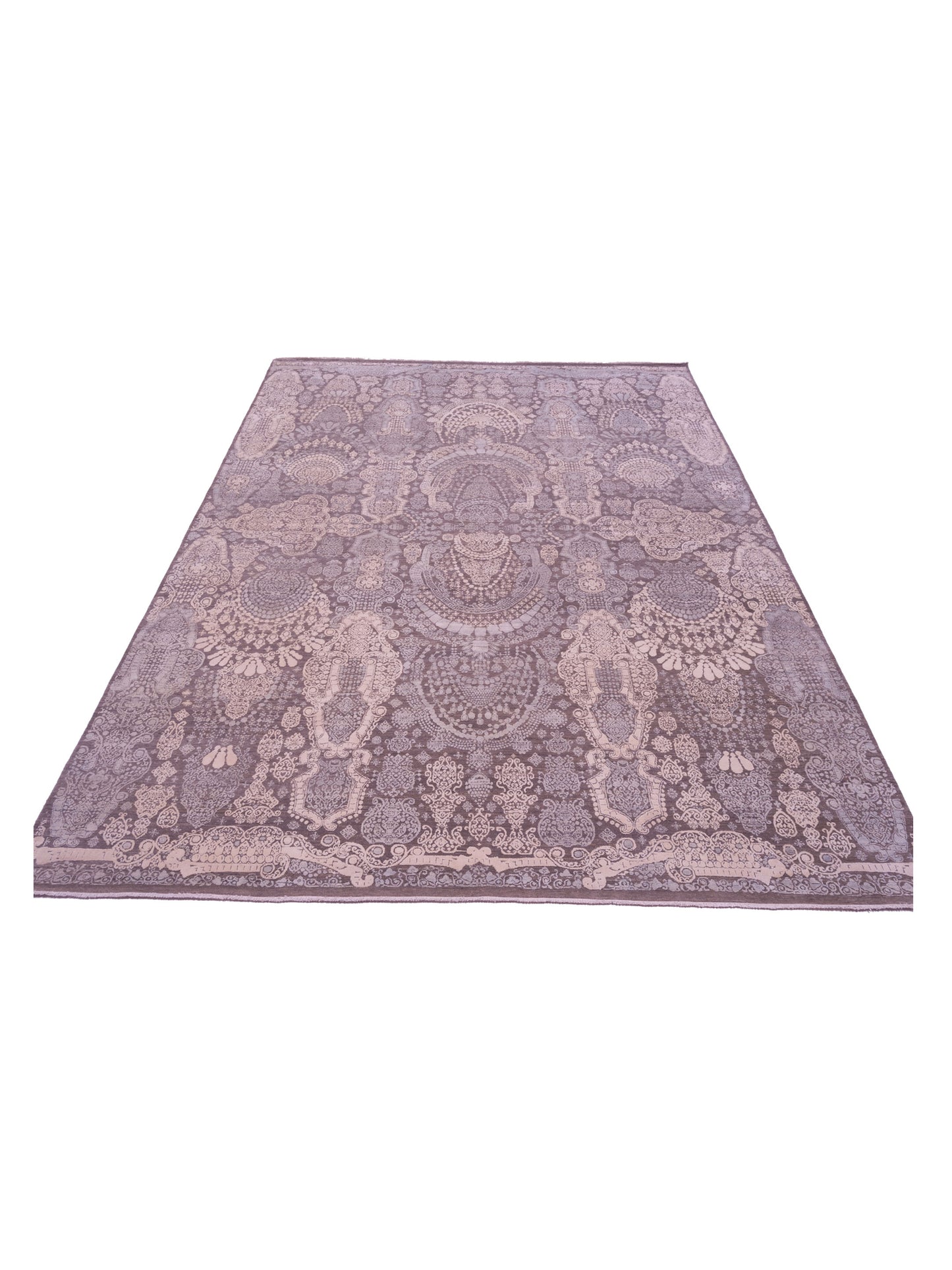 Artavia Gray Gray 9x11.10 Hand Knotted Rug
