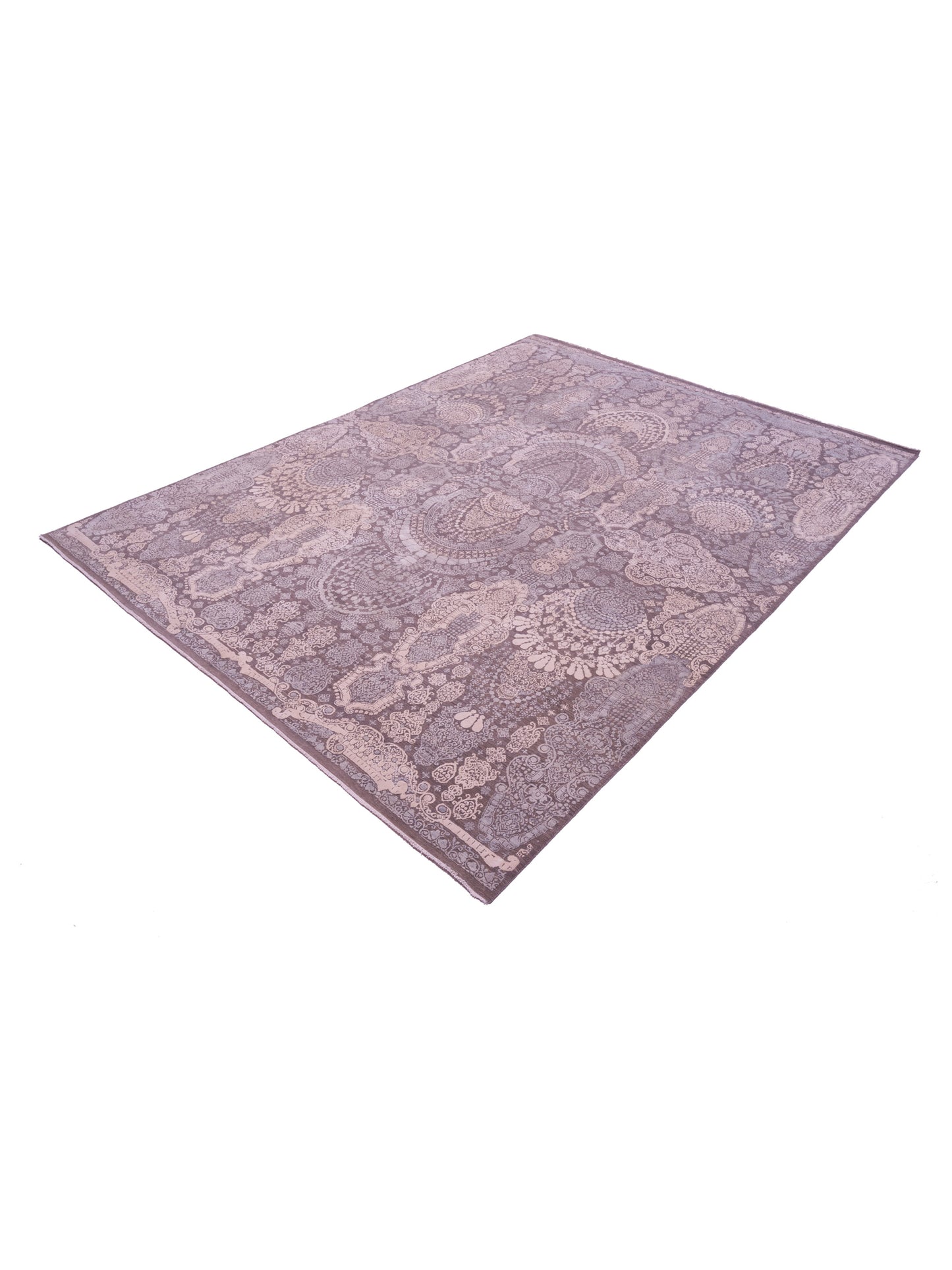 Artavia Gray Gray 9x11.10 Hand Knotted Rug