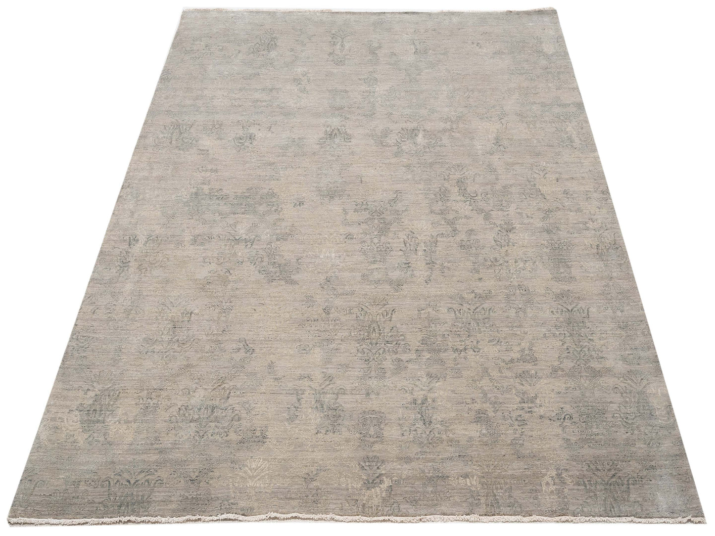 Artavia Silver Green 8.2x10.1 Hand Knotted Rug