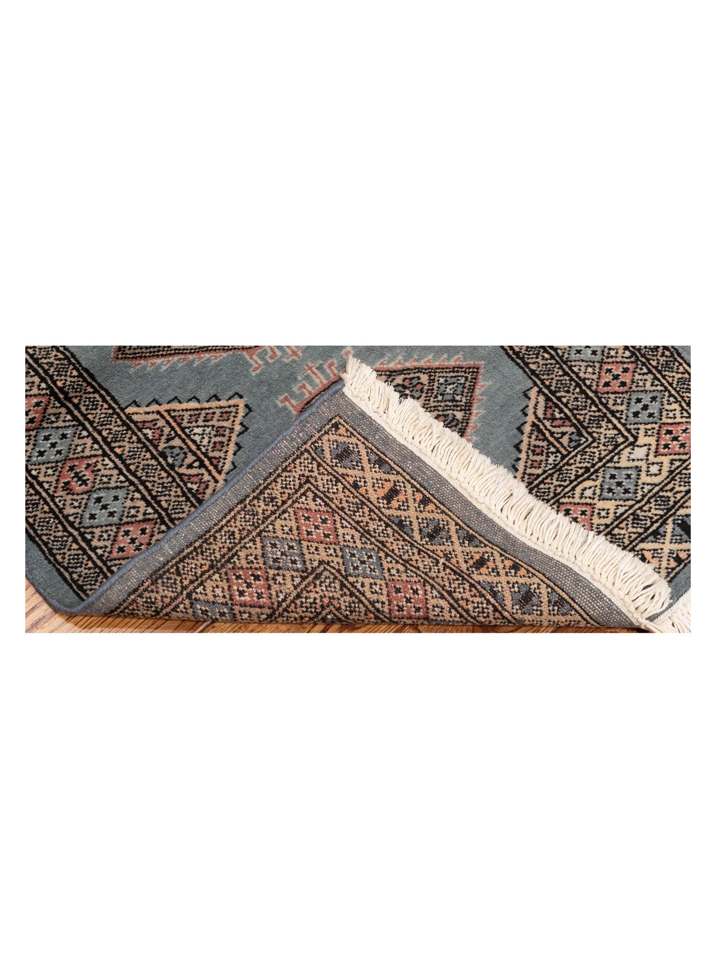 Bokhara Blue Beige 2.1x3.10 Hand Knotted Rug