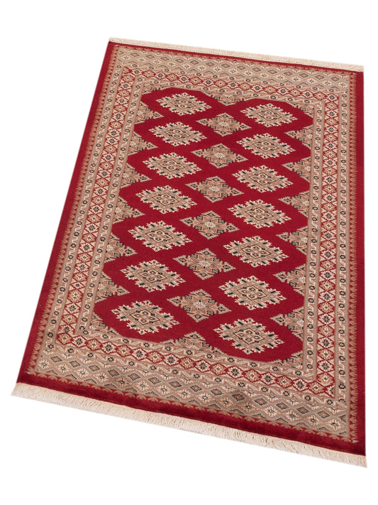 Bokhara Red Brown 3.2x4.10 Hand Knotted Rug