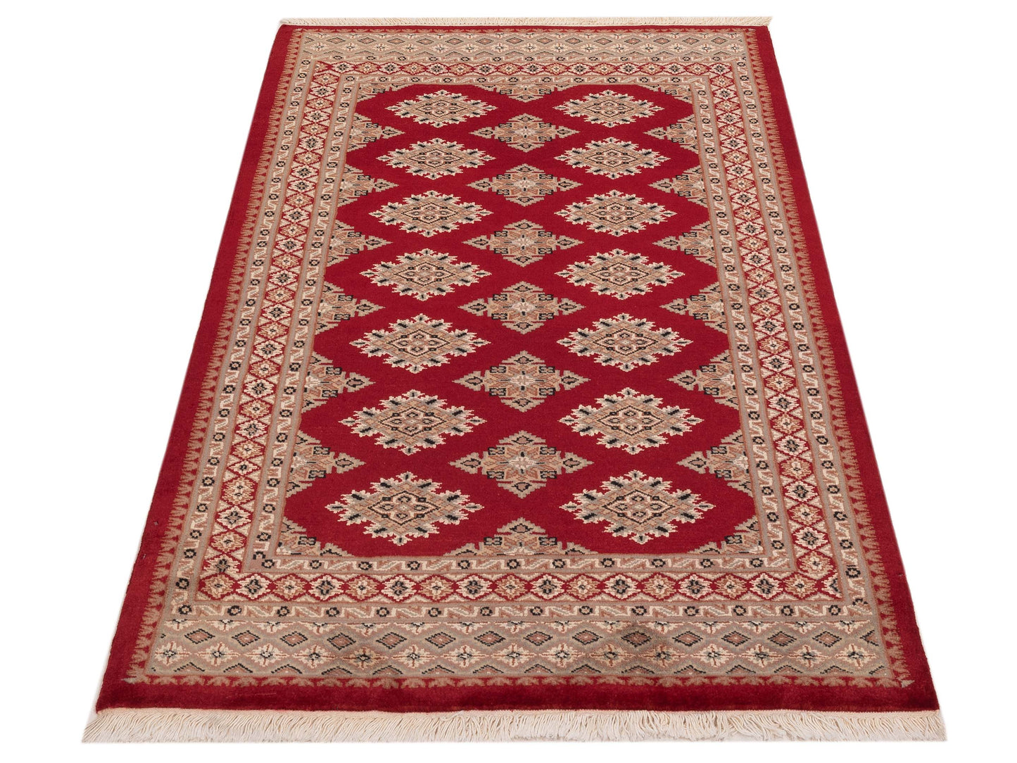 Bokhara Red Brown 3.2x4.10 Hand Knotted Rug
