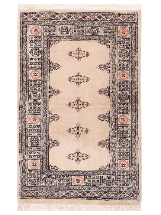Nomad Bokhara  Beige Gray Traditional