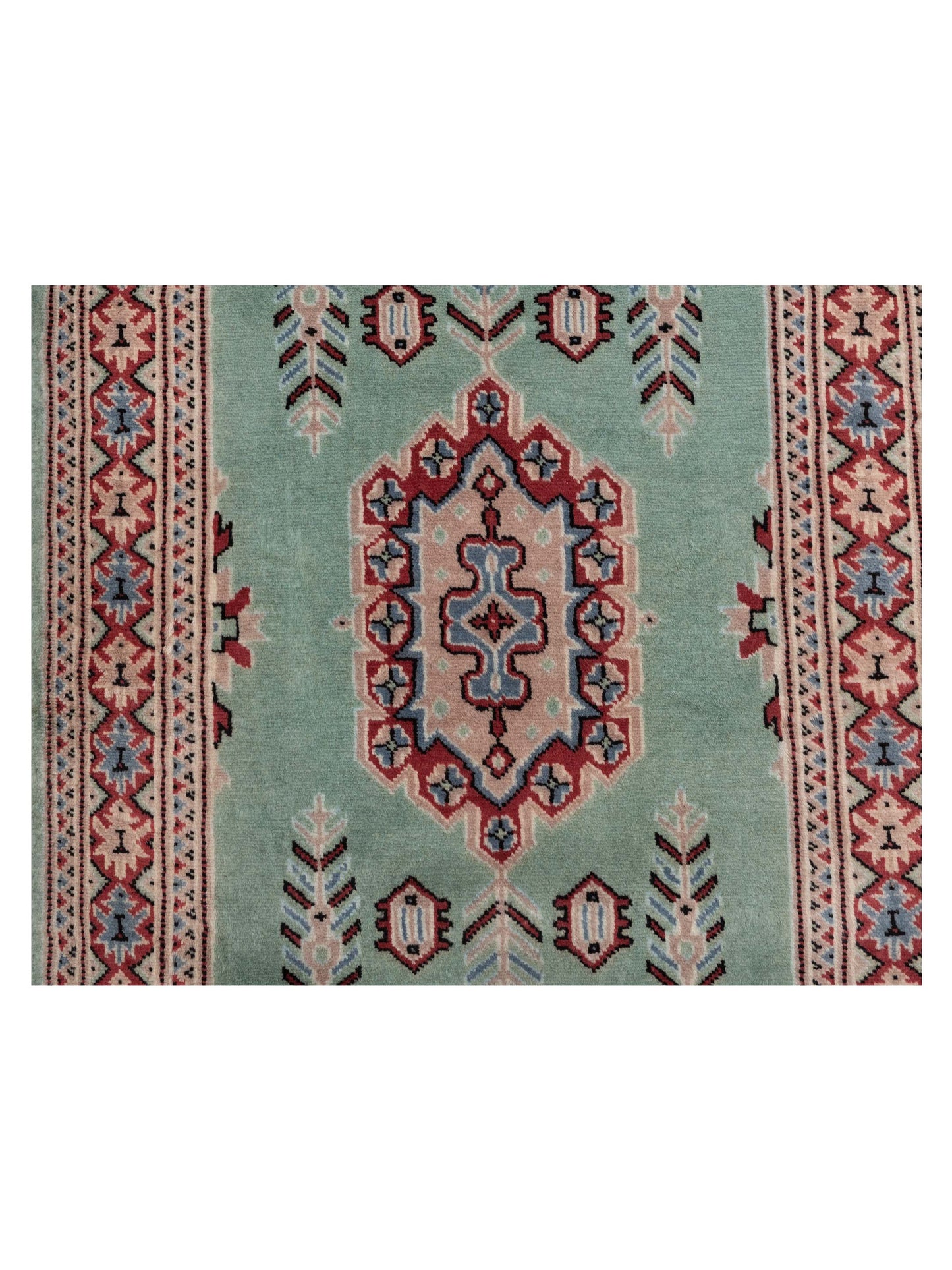 Bokhara Green Beige 2.8x4.10 Hand Knotted Rug