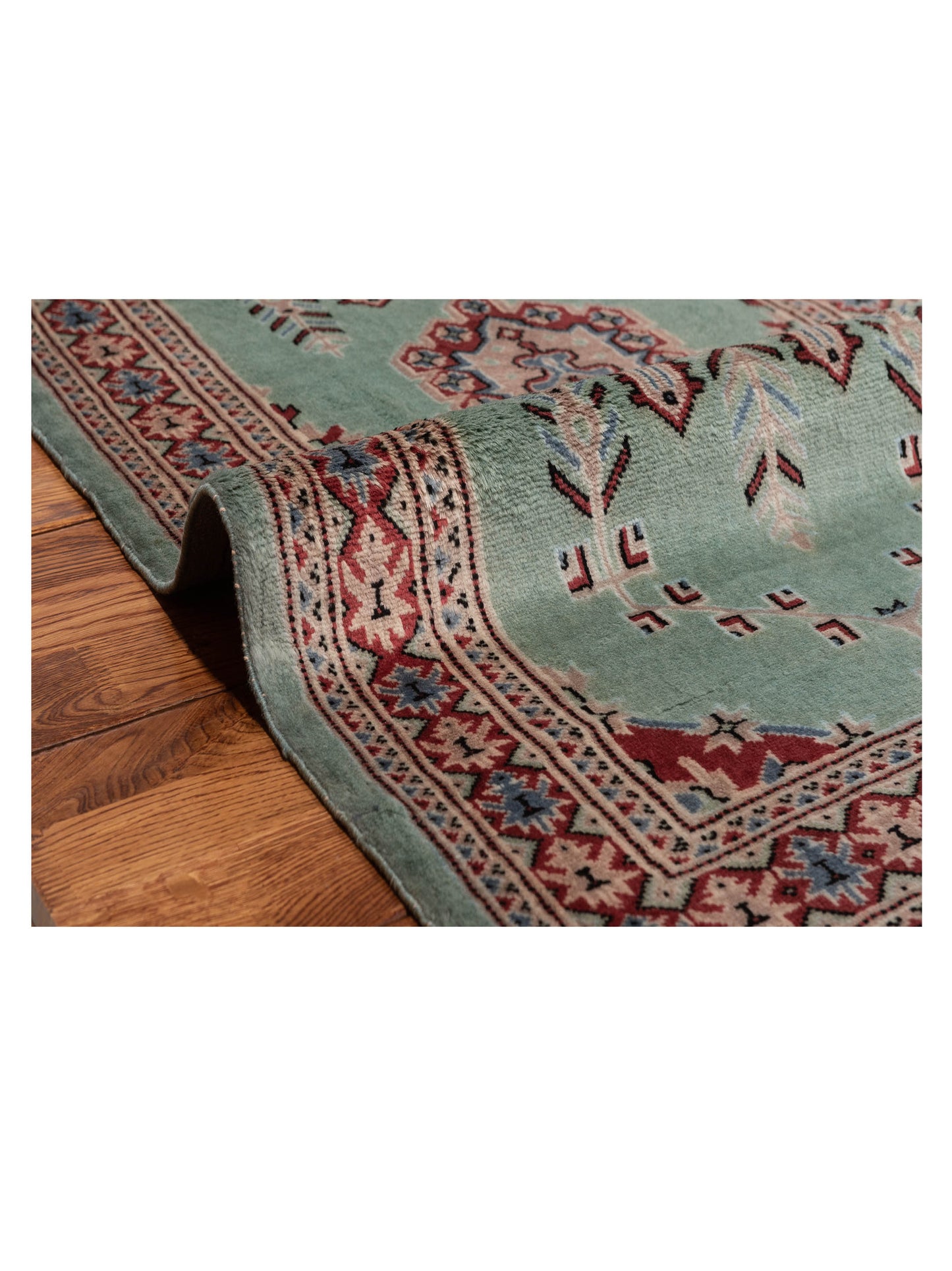 Bokhara Green Beige 2.8x4.10 Hand Knotted Rug