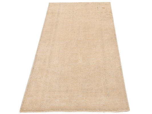 Nomadra Beige Beige 3.11x8.4 Hand Knotted Rug