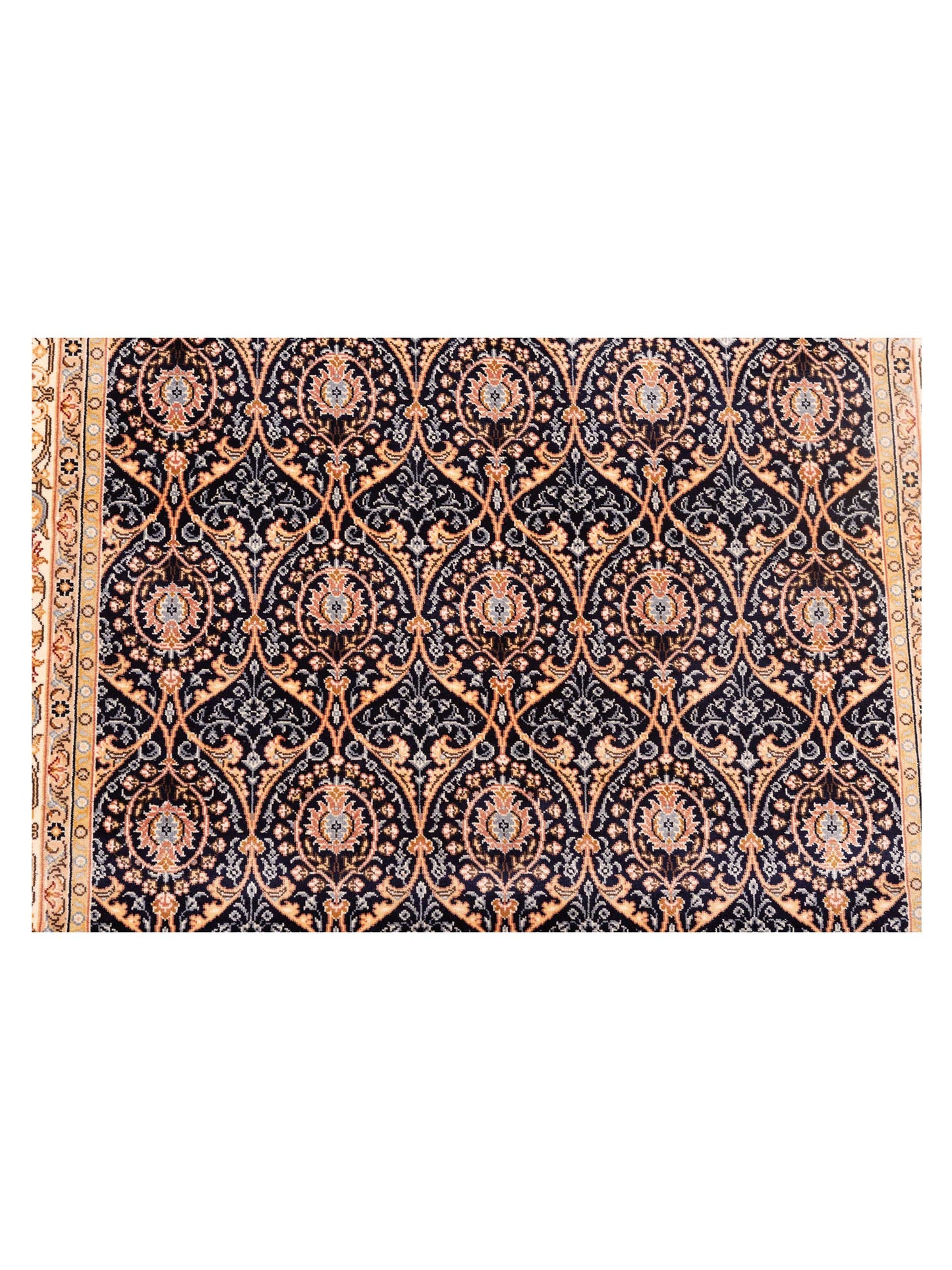 Serelis Dark Blue Beige 3.3x5 Hand Knotted Rug
