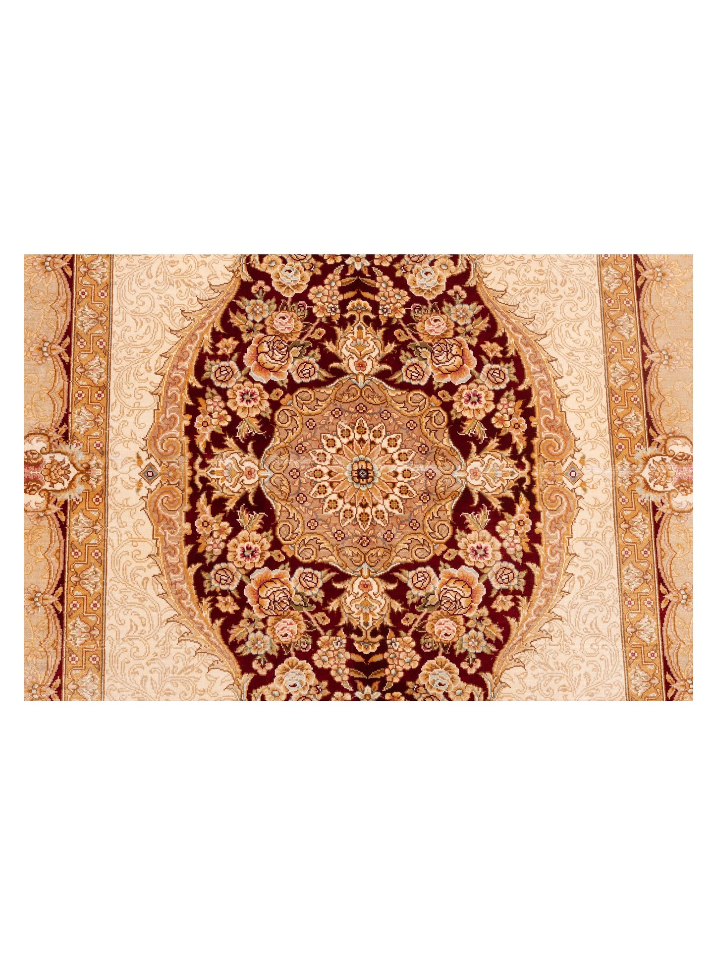 Serelis Camel Burgundy 6x8.5 Hand Knotted Rug