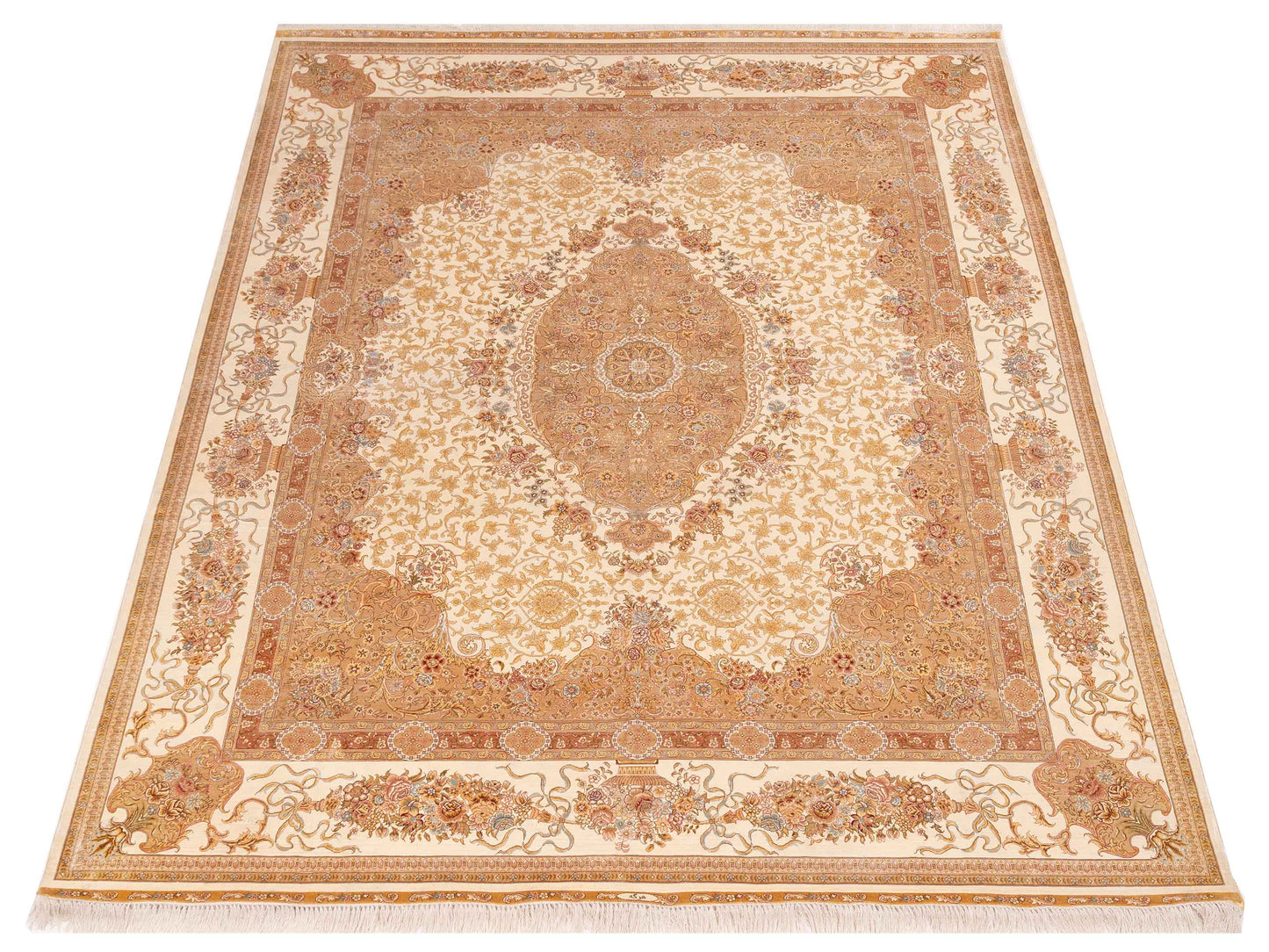 Serelis Ivory Ivory 8x10 Hand Knotted Rug