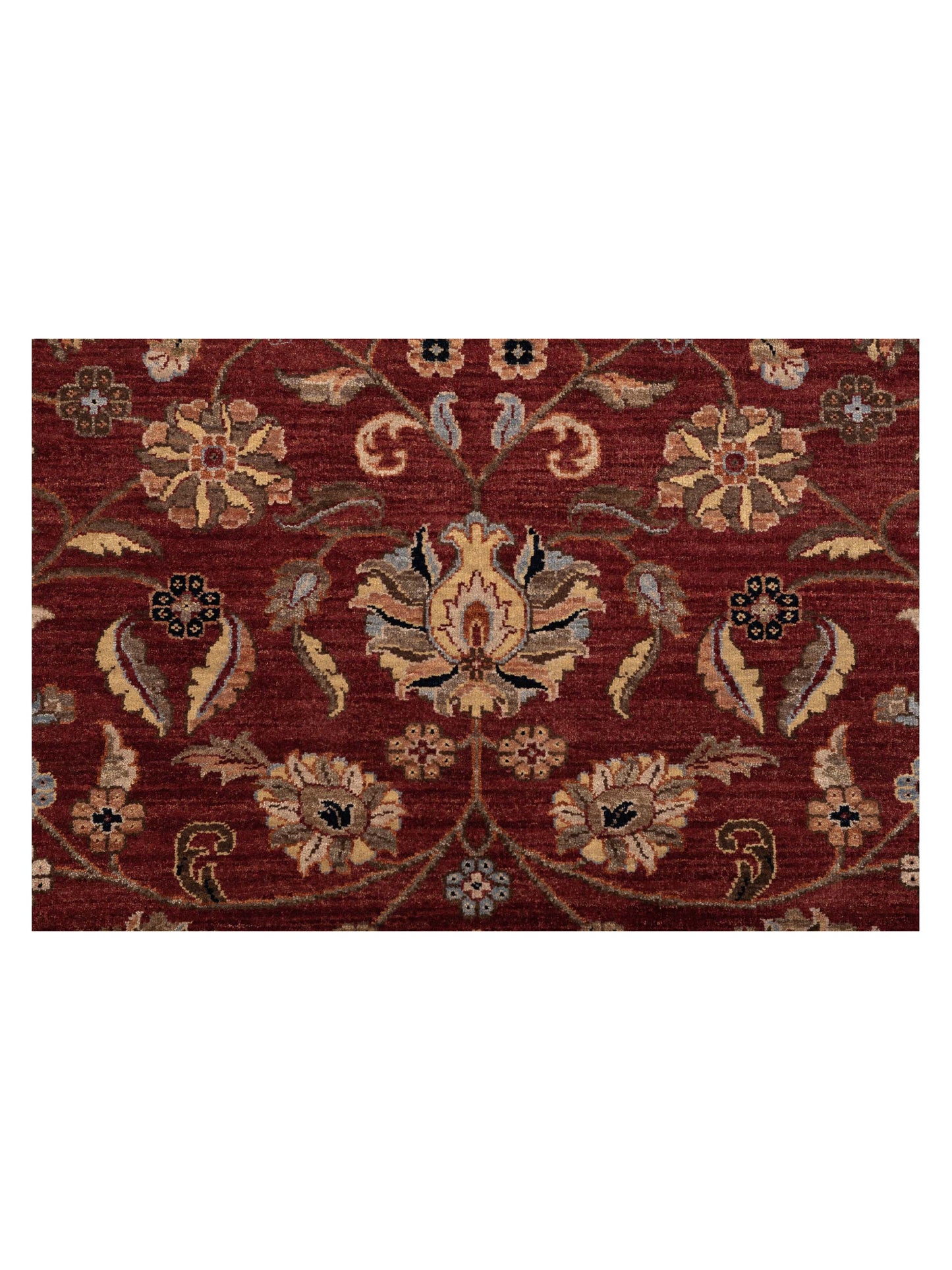 Corvella Rust Green 9x12 Hand Knotted Rug
