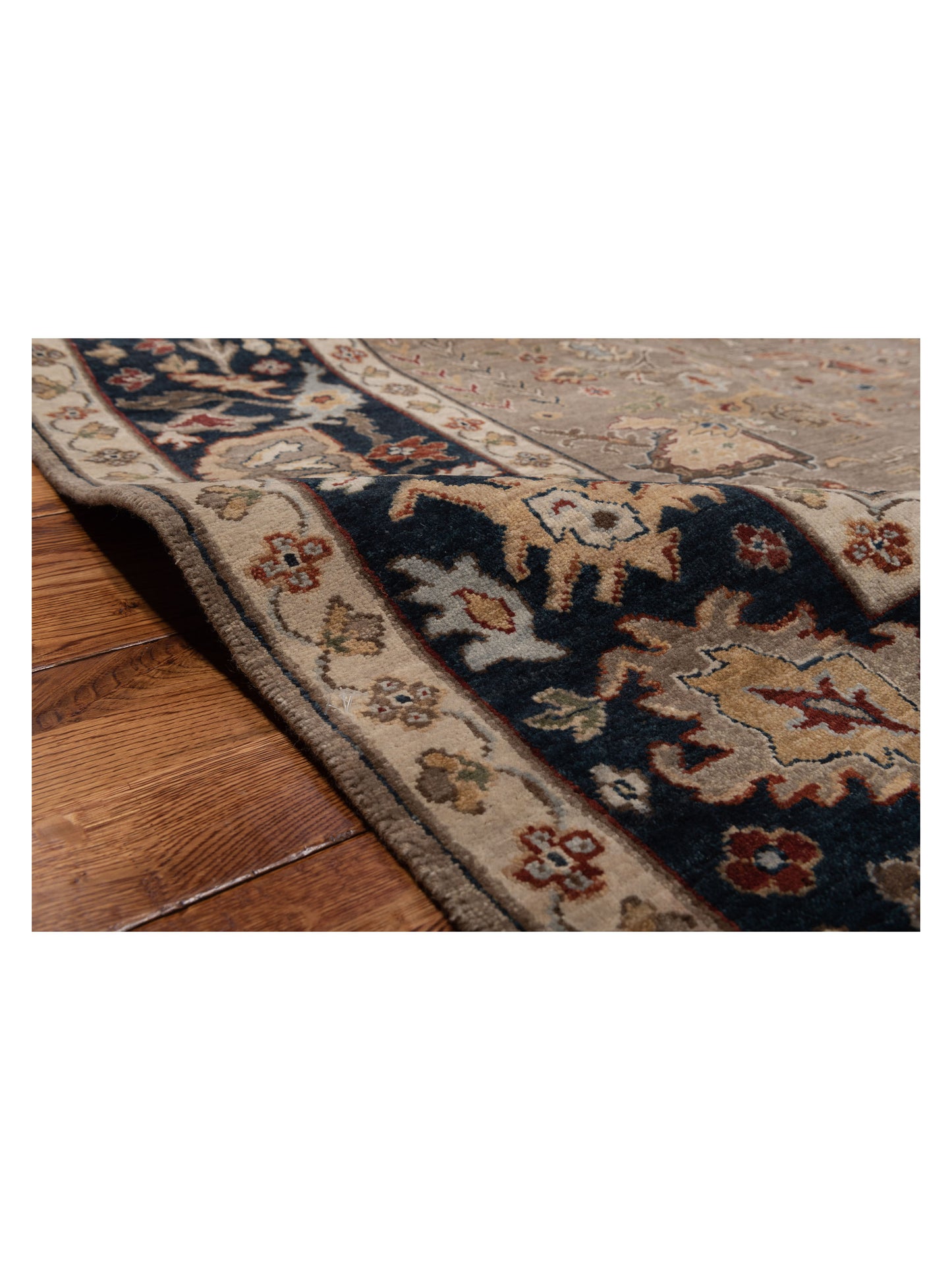 Corvella Silver Navy 8x9.11 Hand Knotted Rug