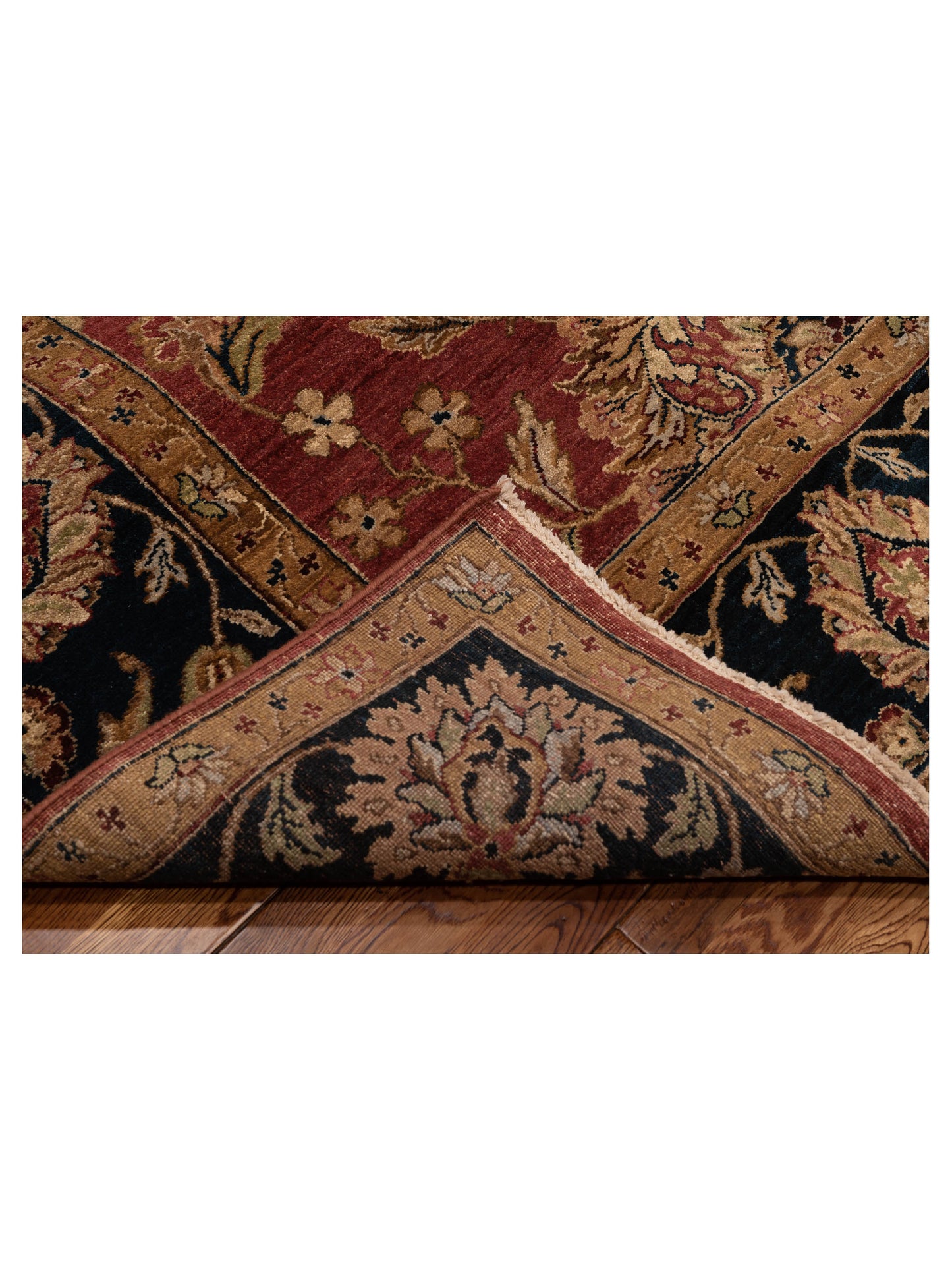 Corvella Red Navy 8x10 Hand Knotted Rug