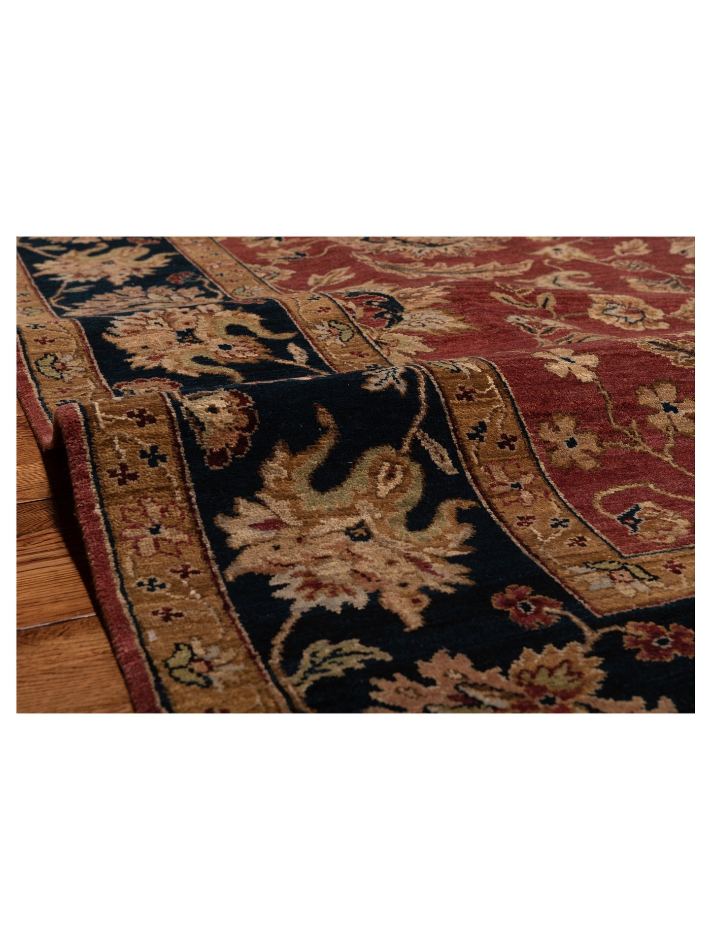 Corvella Red Navy 8x10 Hand Knotted Rug