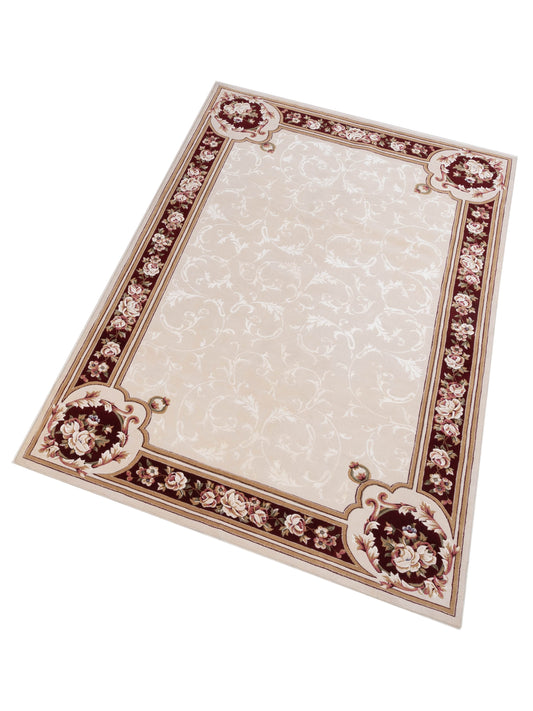Alaric Ivory Red 6.7x9.10 Machine Made Rug