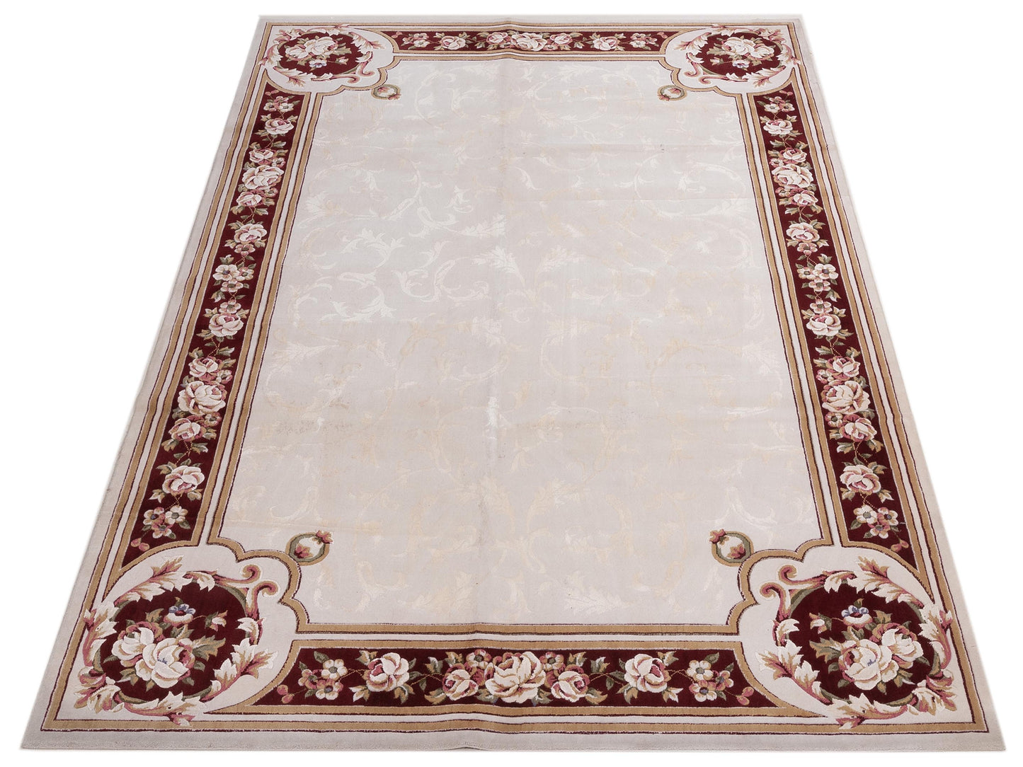Alaric Ivory Red 6.7x9.10 Machine Made Rug