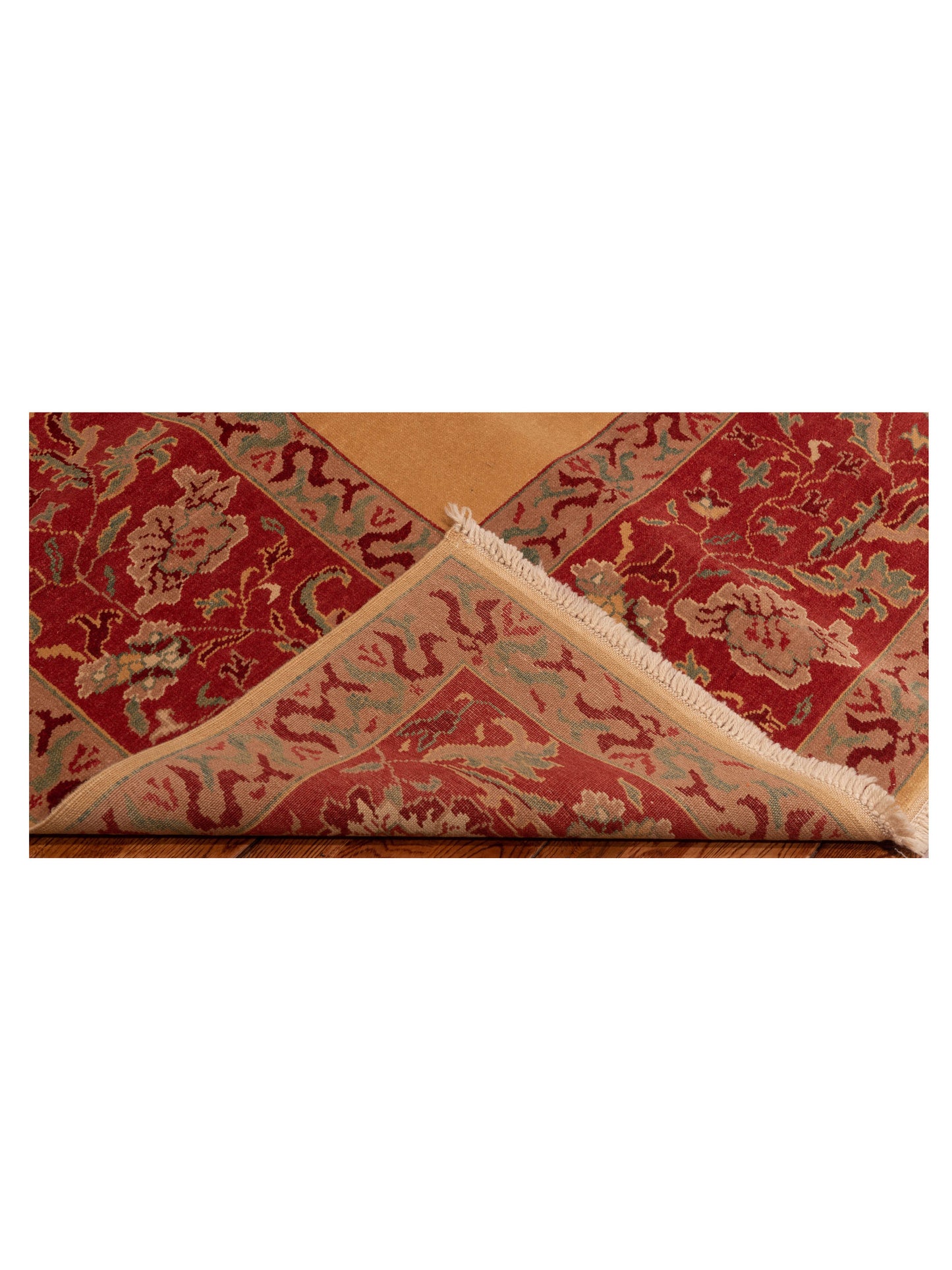 Antiqua Loom Gold Red 6.10x9.6 Hand Knotted Rug