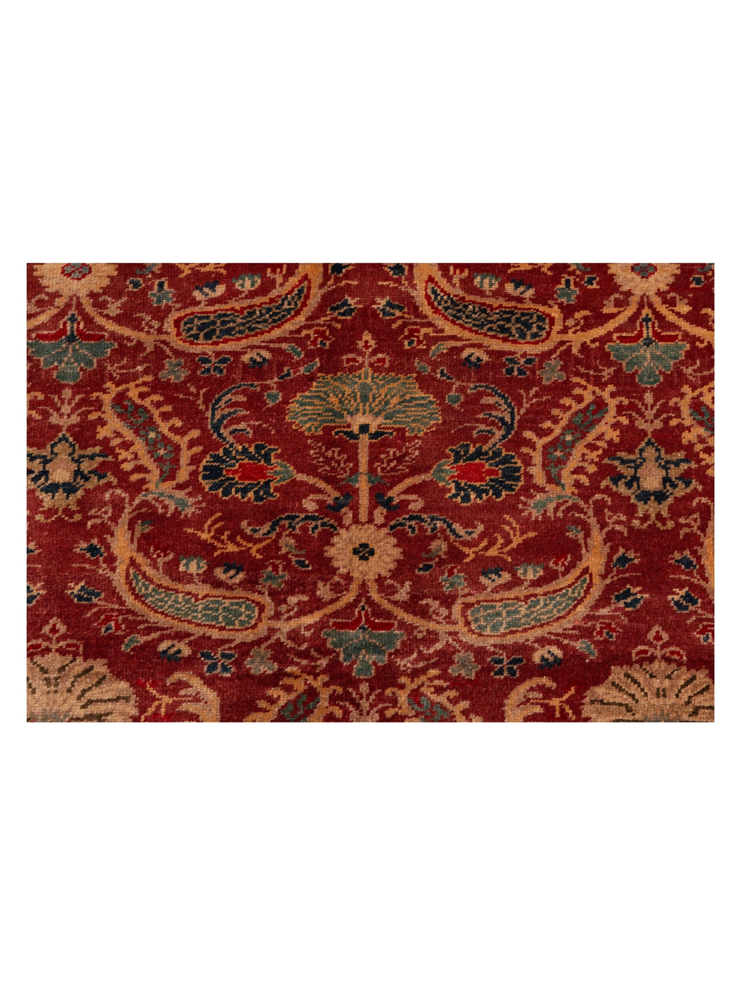 Antiqua Loom Red Blue 6.8x6.9 Hand Knotted Rug