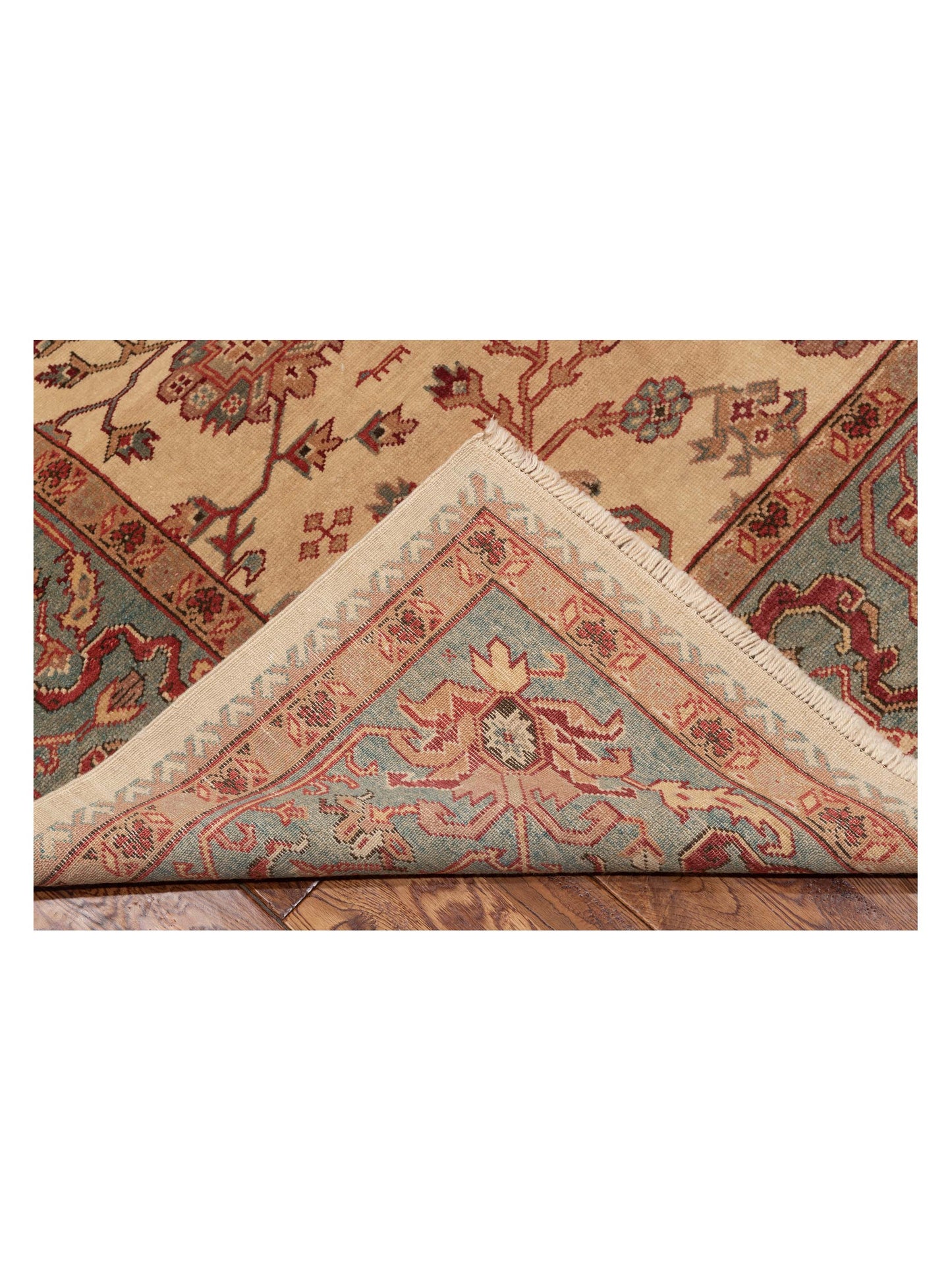 Antiqua Loom Ivory Blue 8.6x10 Hand Knotted Rug