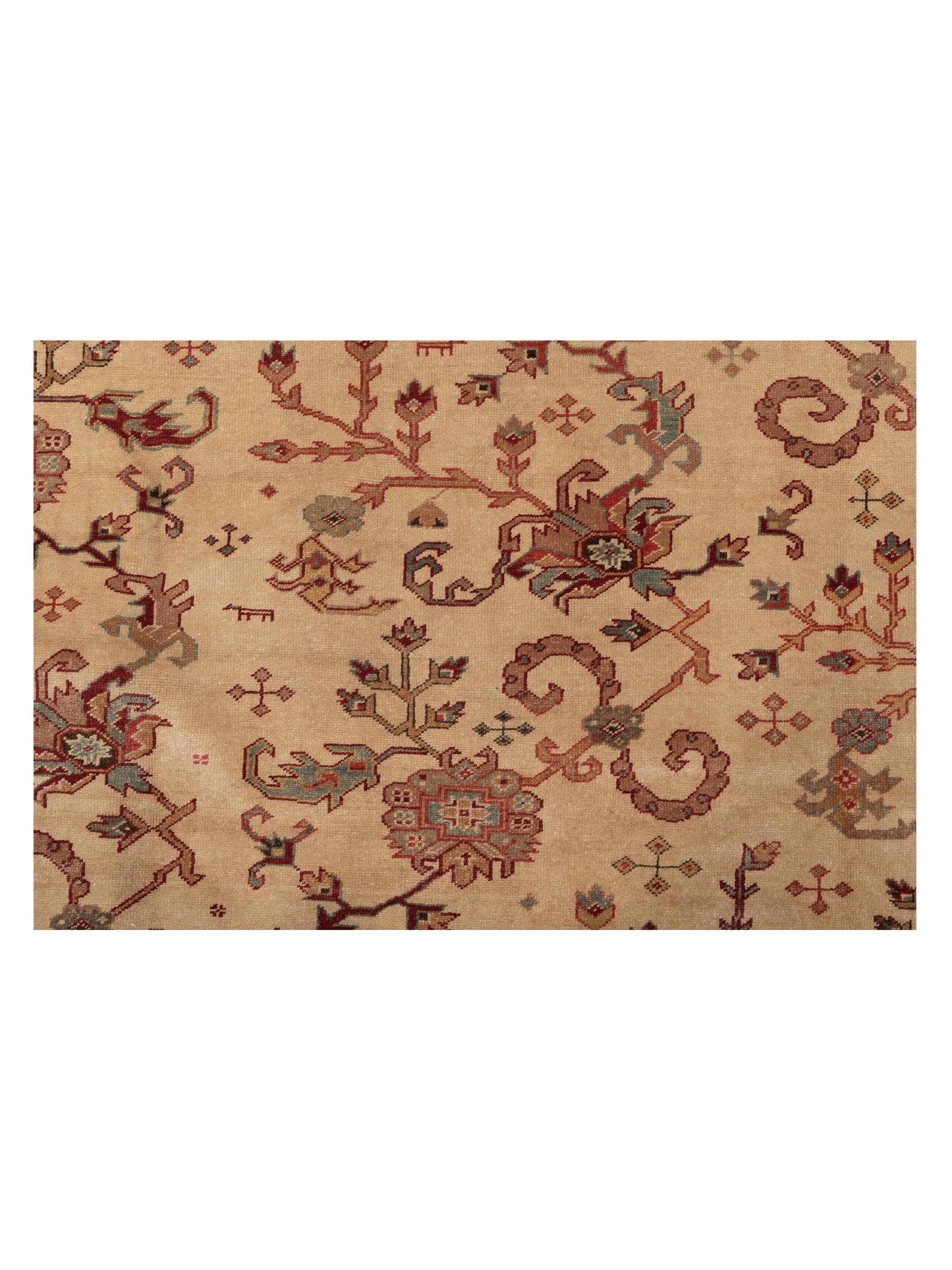 Antiqua Loom Ivory Blue 8.6x10 Hand Knotted Rug