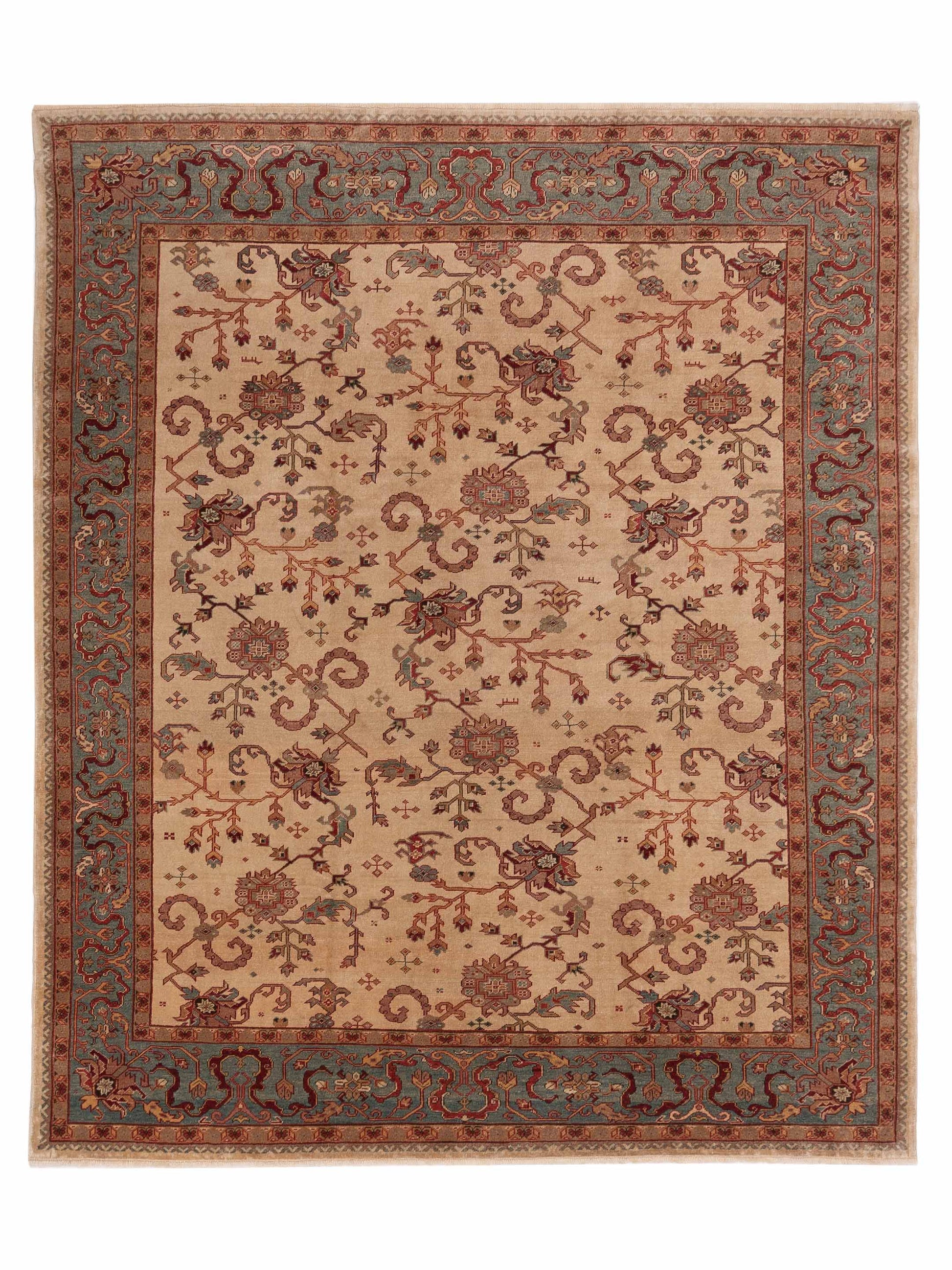 Pasha Antique Loom  Ivory Blue Traditional