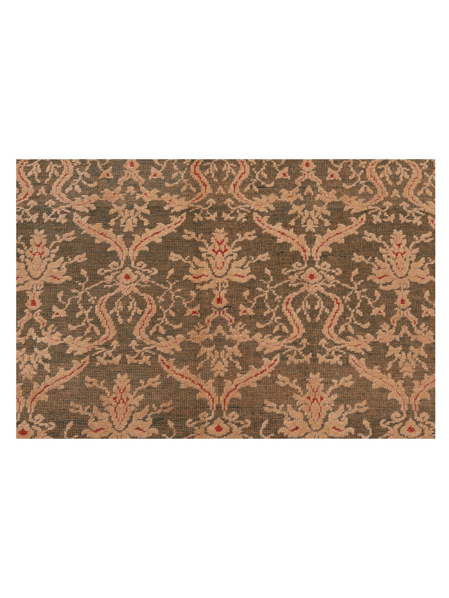 Antiqua Loom Green Ivory 5.10x8.7 Hand Knotted Rug