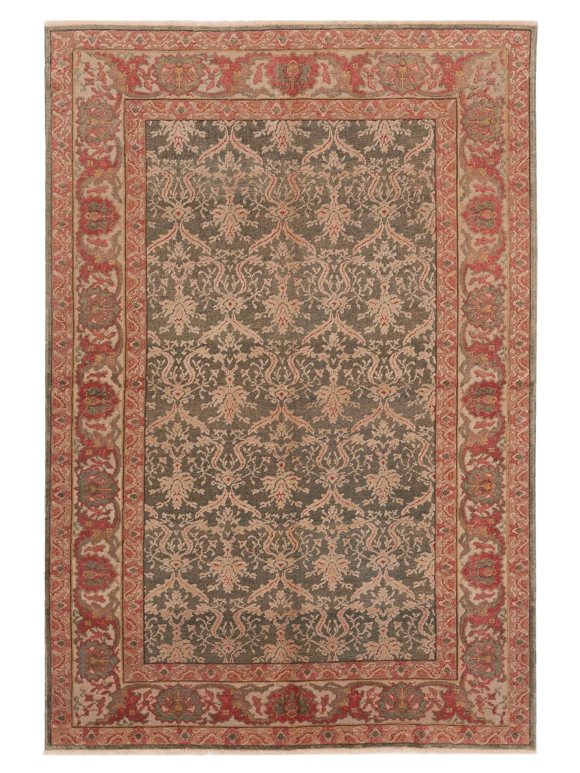 Pasha Antique Loom  Green Ivory Traditional