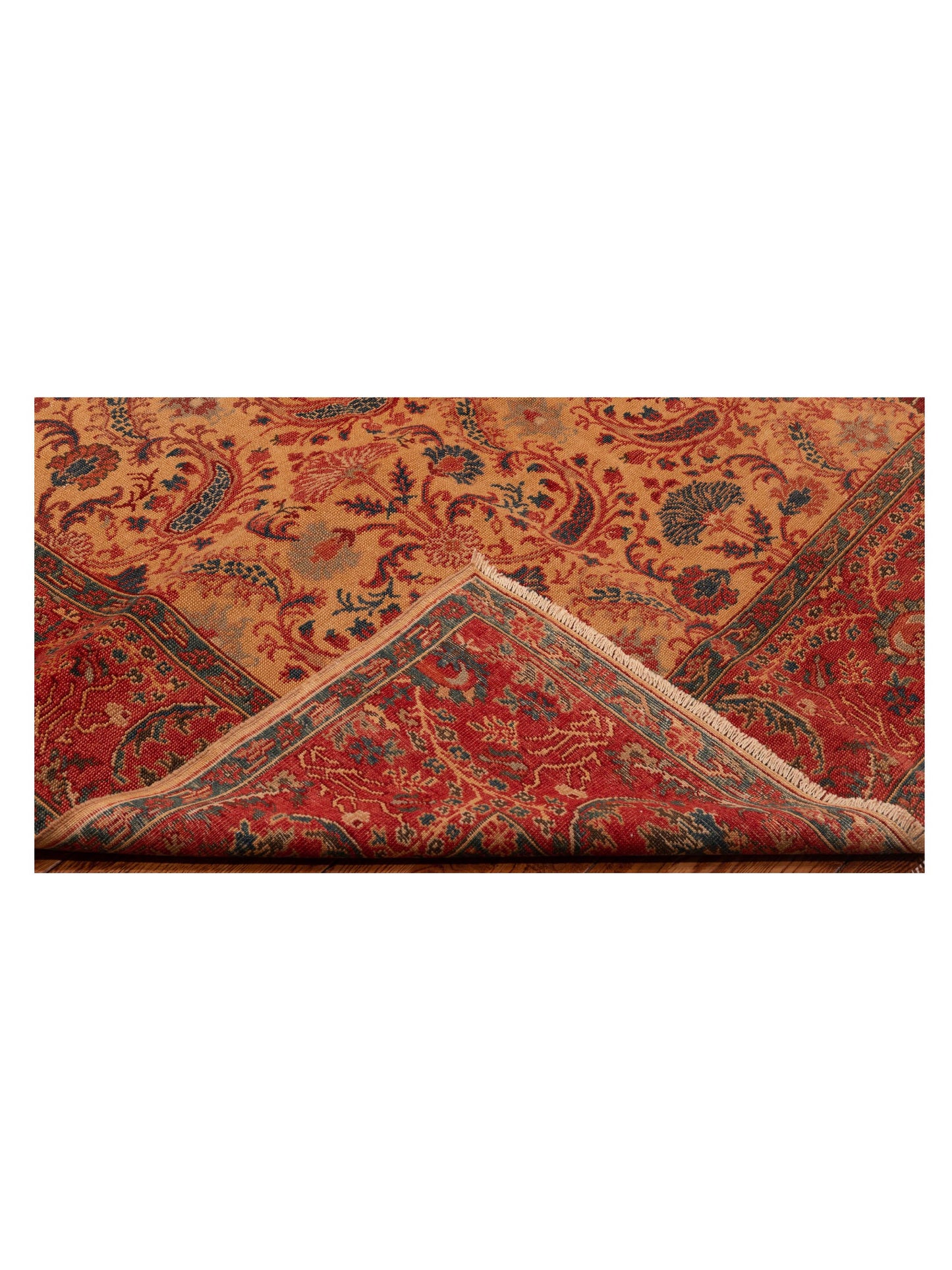Antiqua Loom Gold Red 6.9x9.7 Hand Knotted Rug