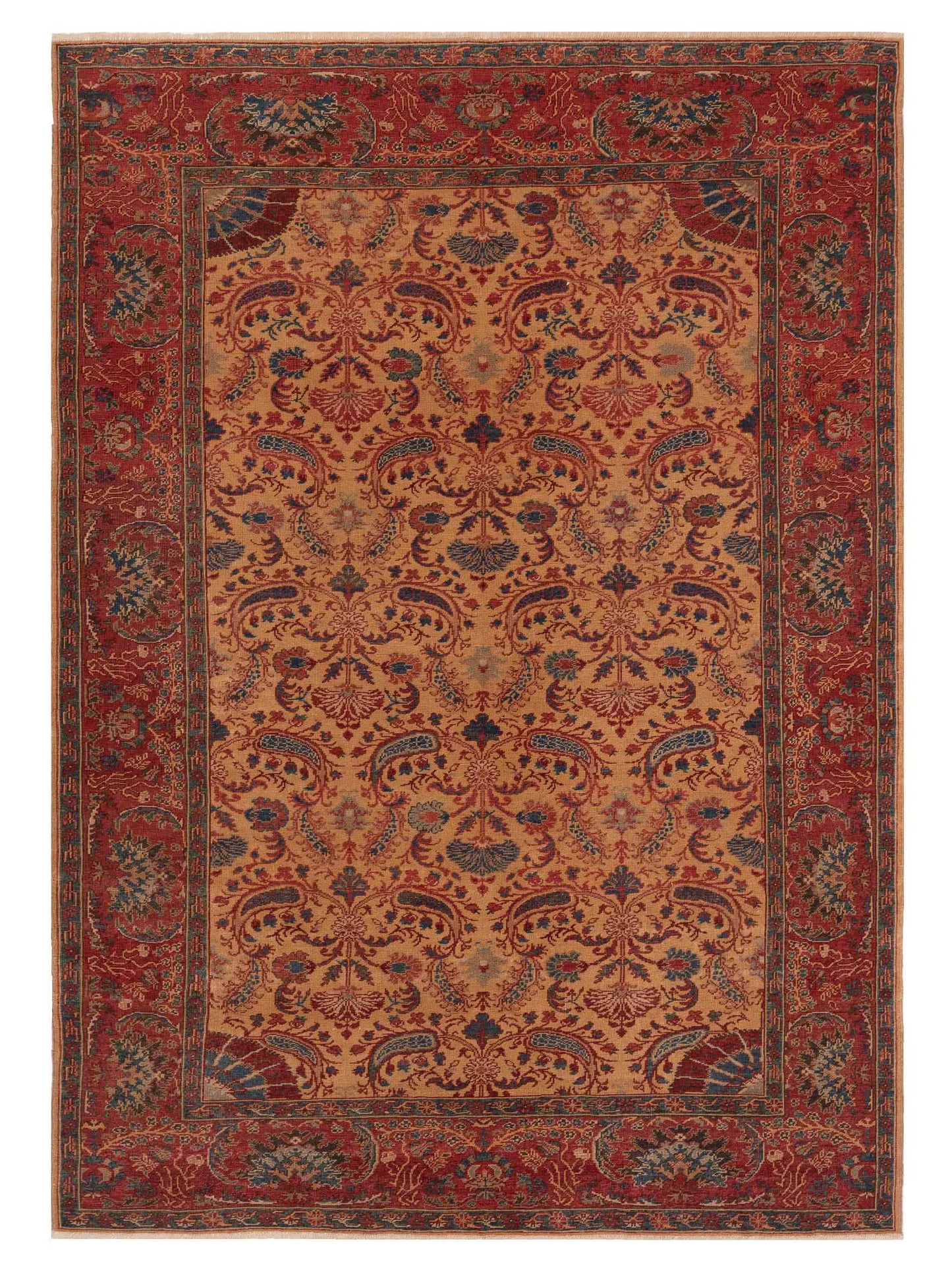 Pasha Antique Loom  Gold Red Traditional