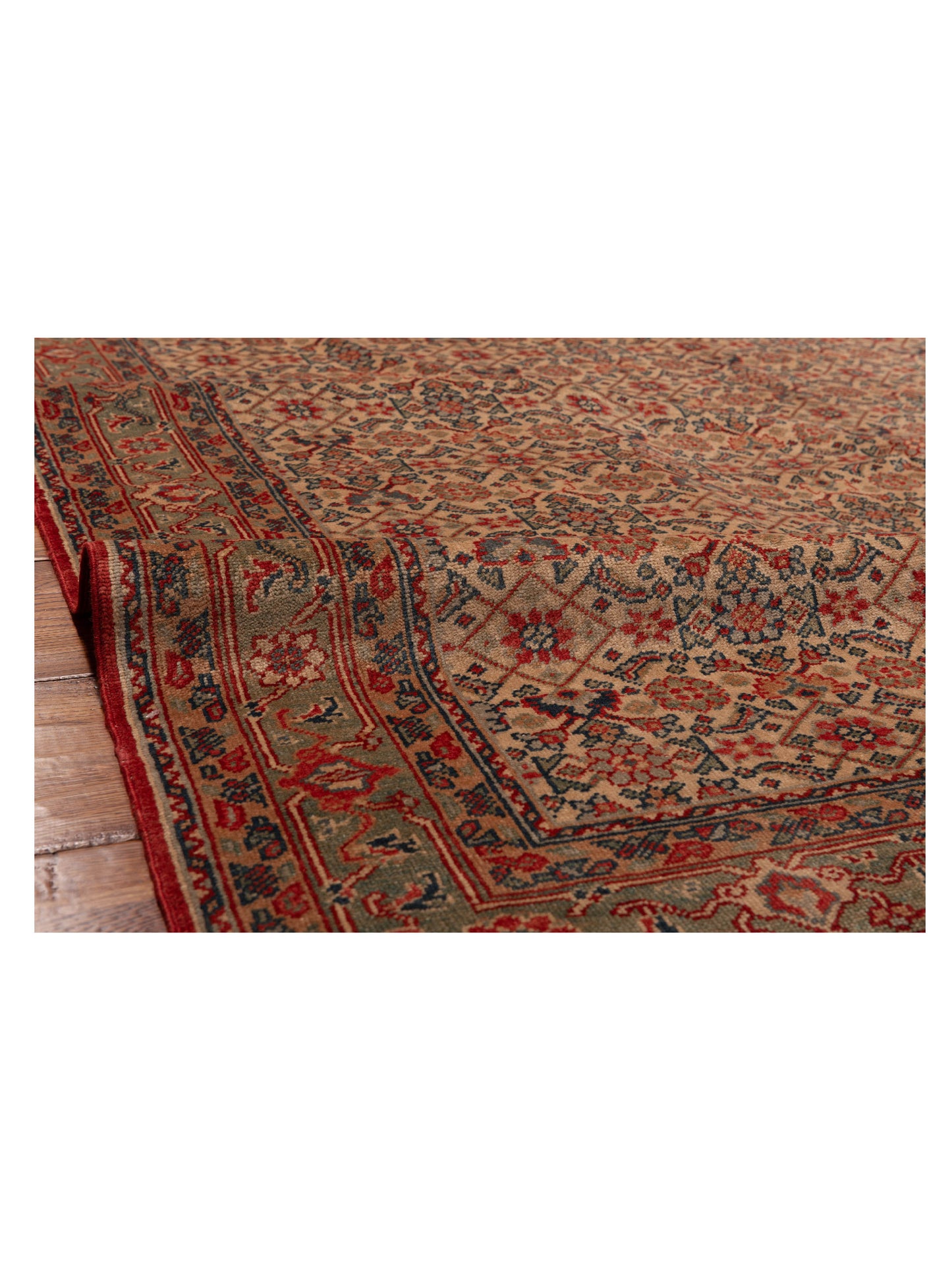 Antiqua Loom Ivory Blue 6.10x9.3 Hand Knotted Rug