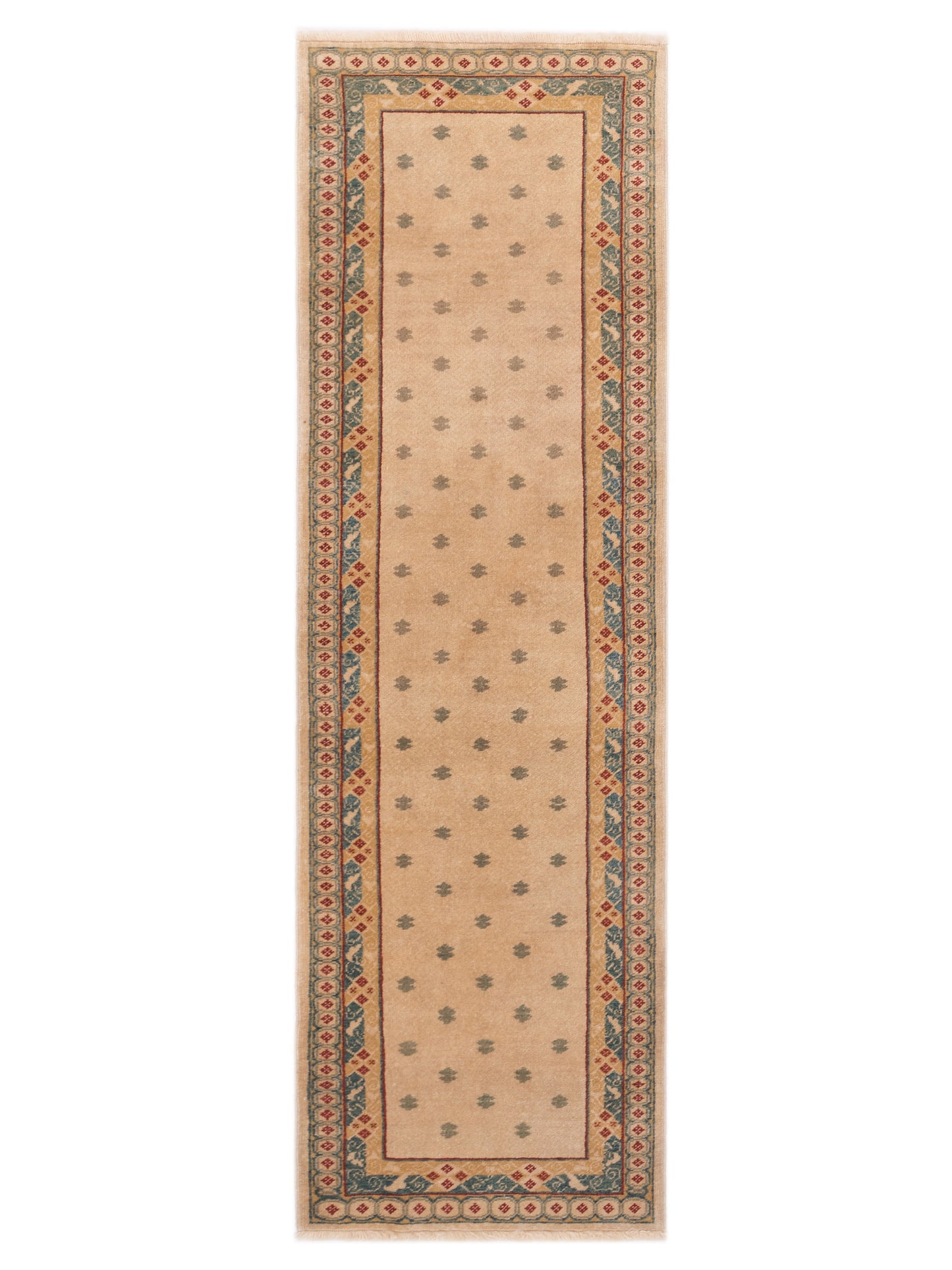 Pasha Antique Loom  Ivory Green Traditional