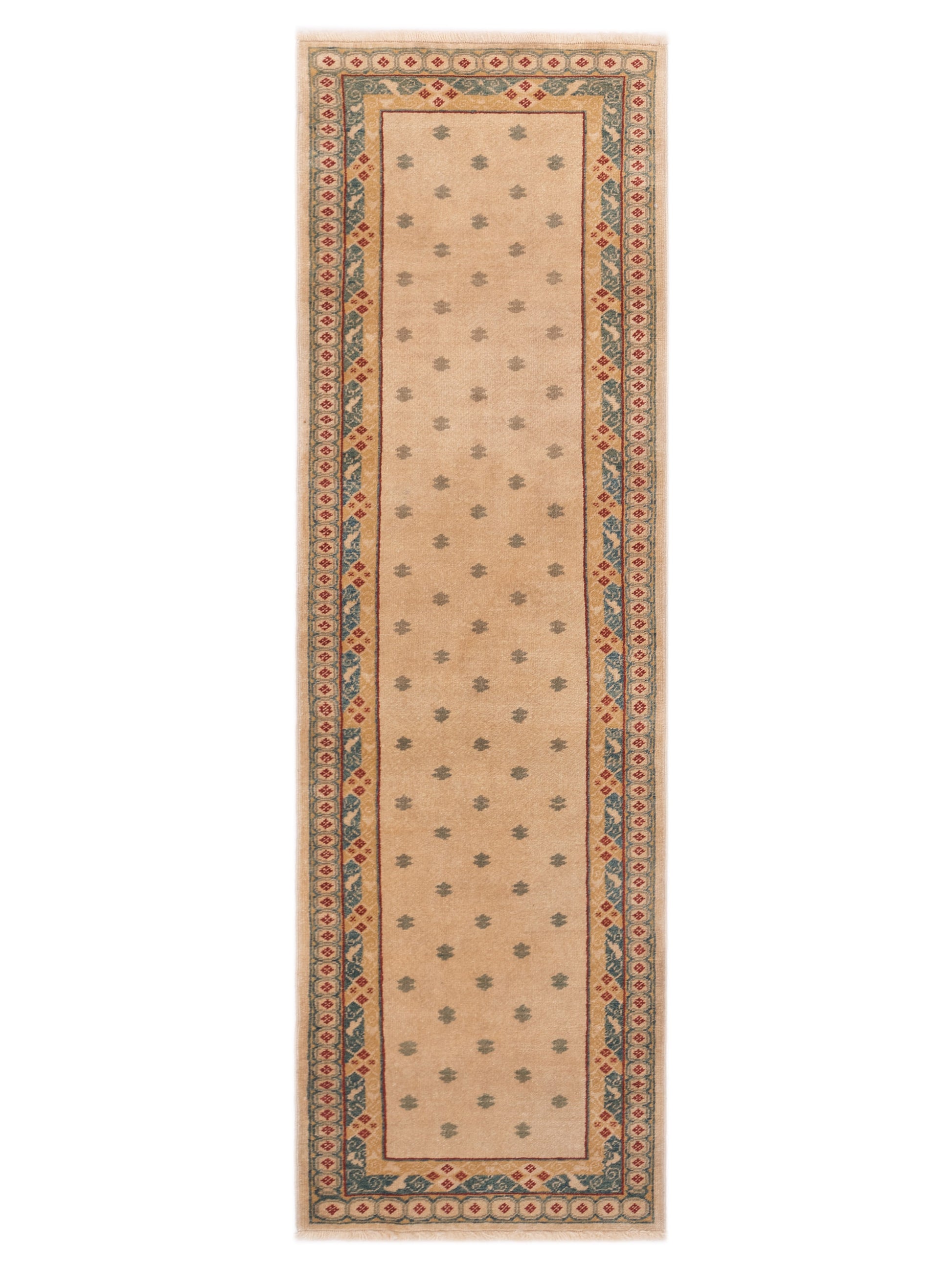 Pasha Antique Loom  Ivory Green Traditional