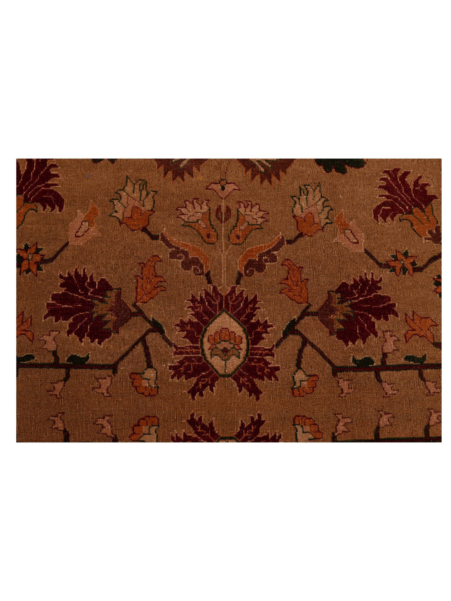 Turkish Elvaria Brown Red 6.9x9.6 Hand Knotted Rug