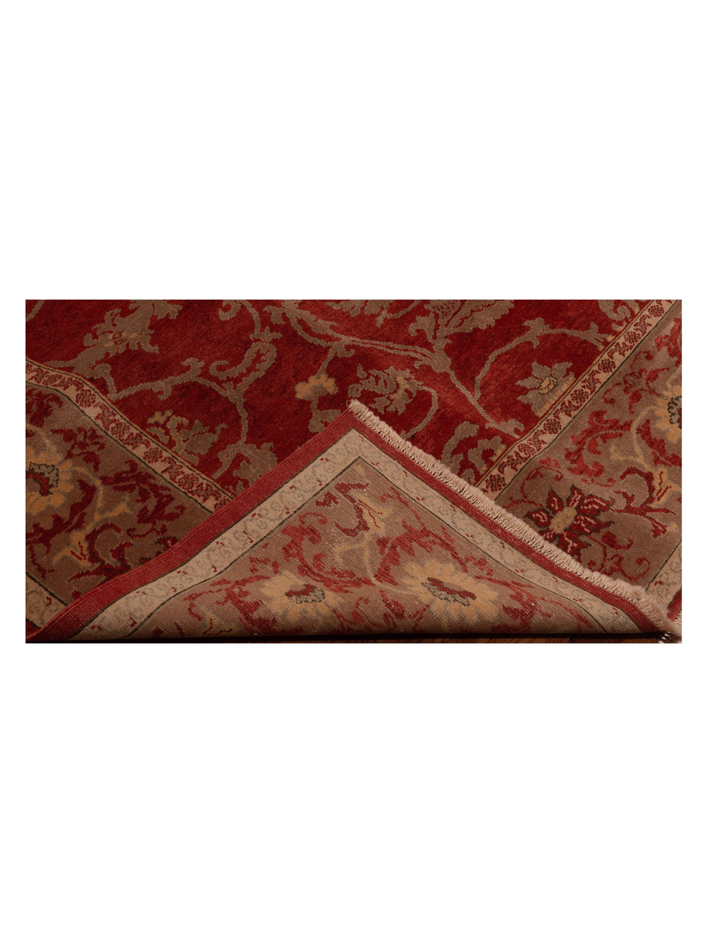 Antiqua Loom Red Brown 6.8x9.7 Hand Knotted Rug