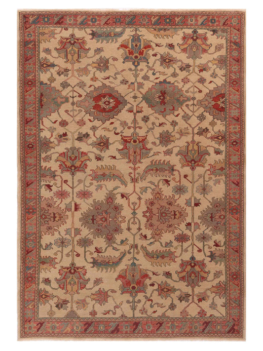 Pasha Antique Loom  Beige Pink Traditional