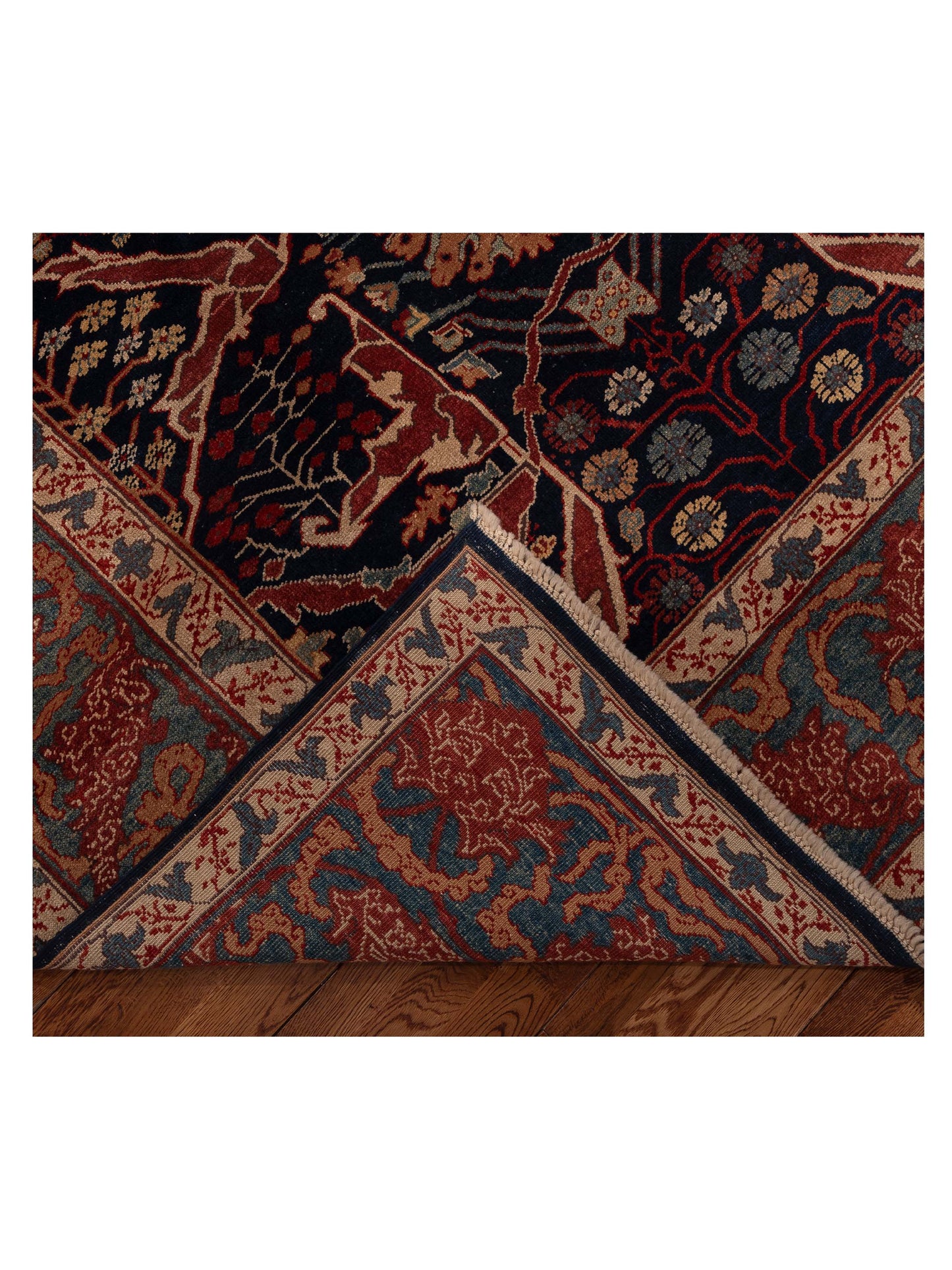 Antiqua Loom Navy Blue 9.4x12 Hand Knotted Rug