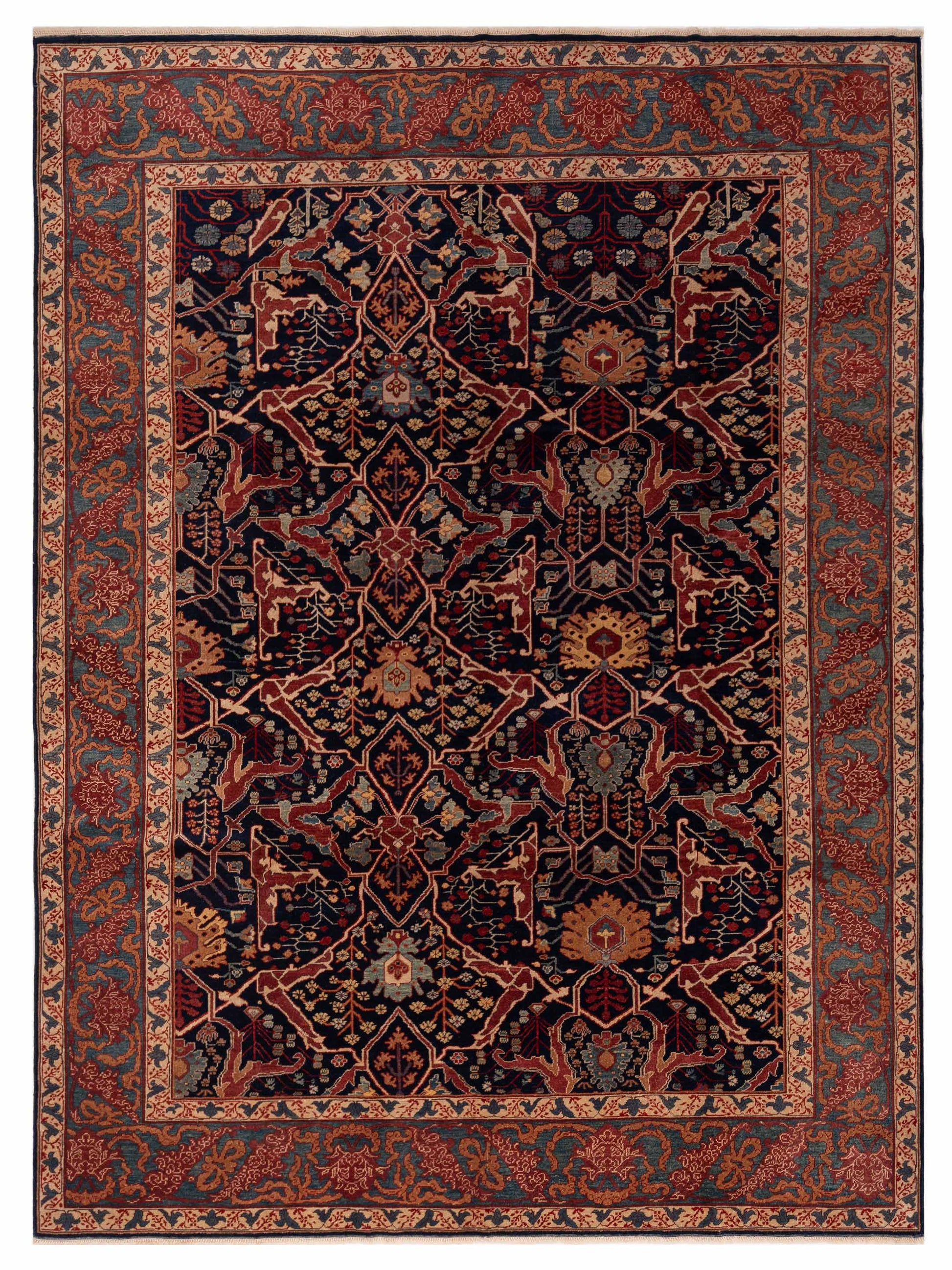 Pasha Antique Loom  Navy Blue Traditional