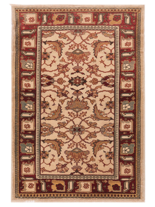 Pasha Antique Loom  Ivory Red Traditional