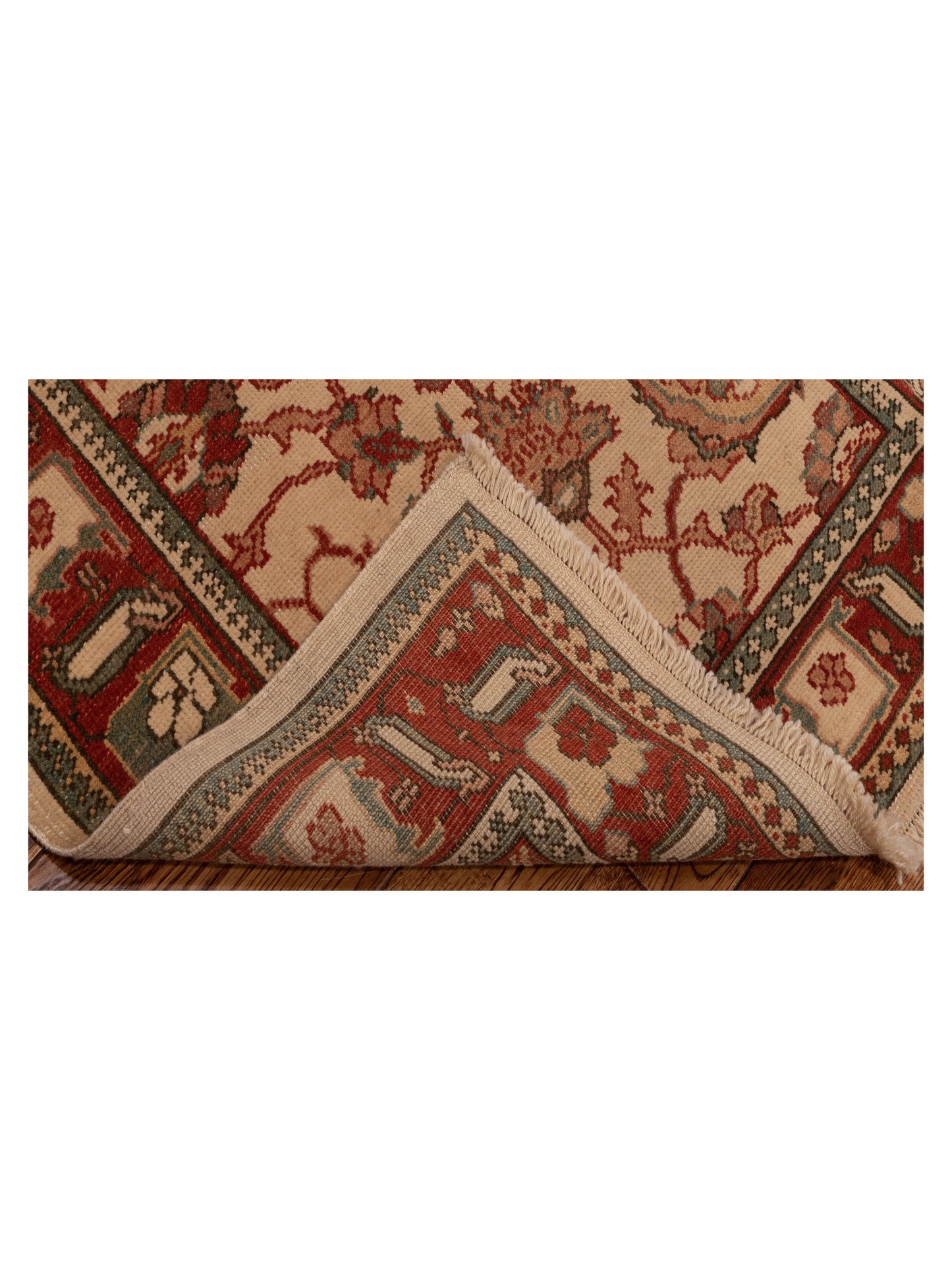 Antiqua Loom Ivory Red 3.2x5.4 Hand Knotted Rug
