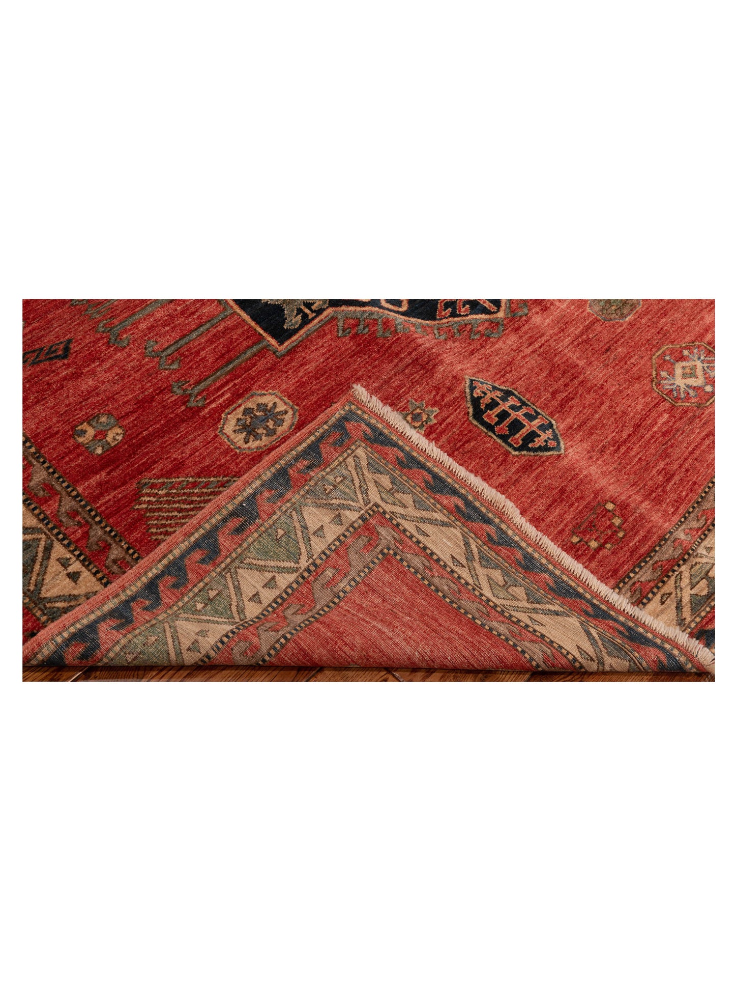 Antiqua Loom Rust Ivory 6.4x6.5 Hand Knotted Rug