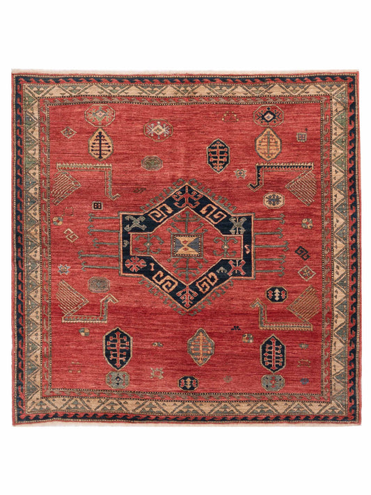 Pasha Antique Loom  Rust Ivory Traditional