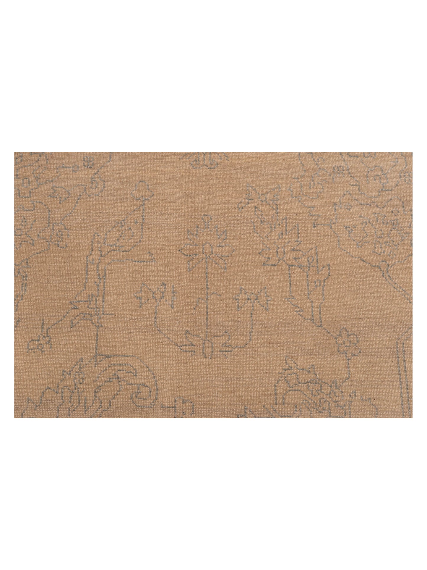 Elowen Ivory Ice Blue 6.7x10 Hand Knotted Rug
