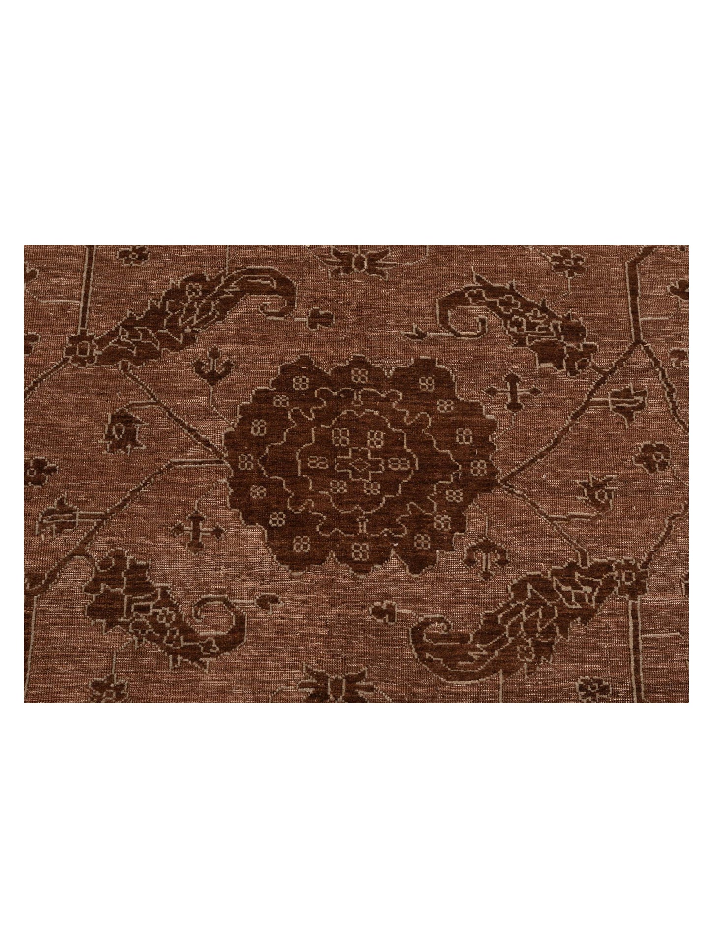 Elowen Brown Ice Blue 6.5x9 Hand Knotted Rug