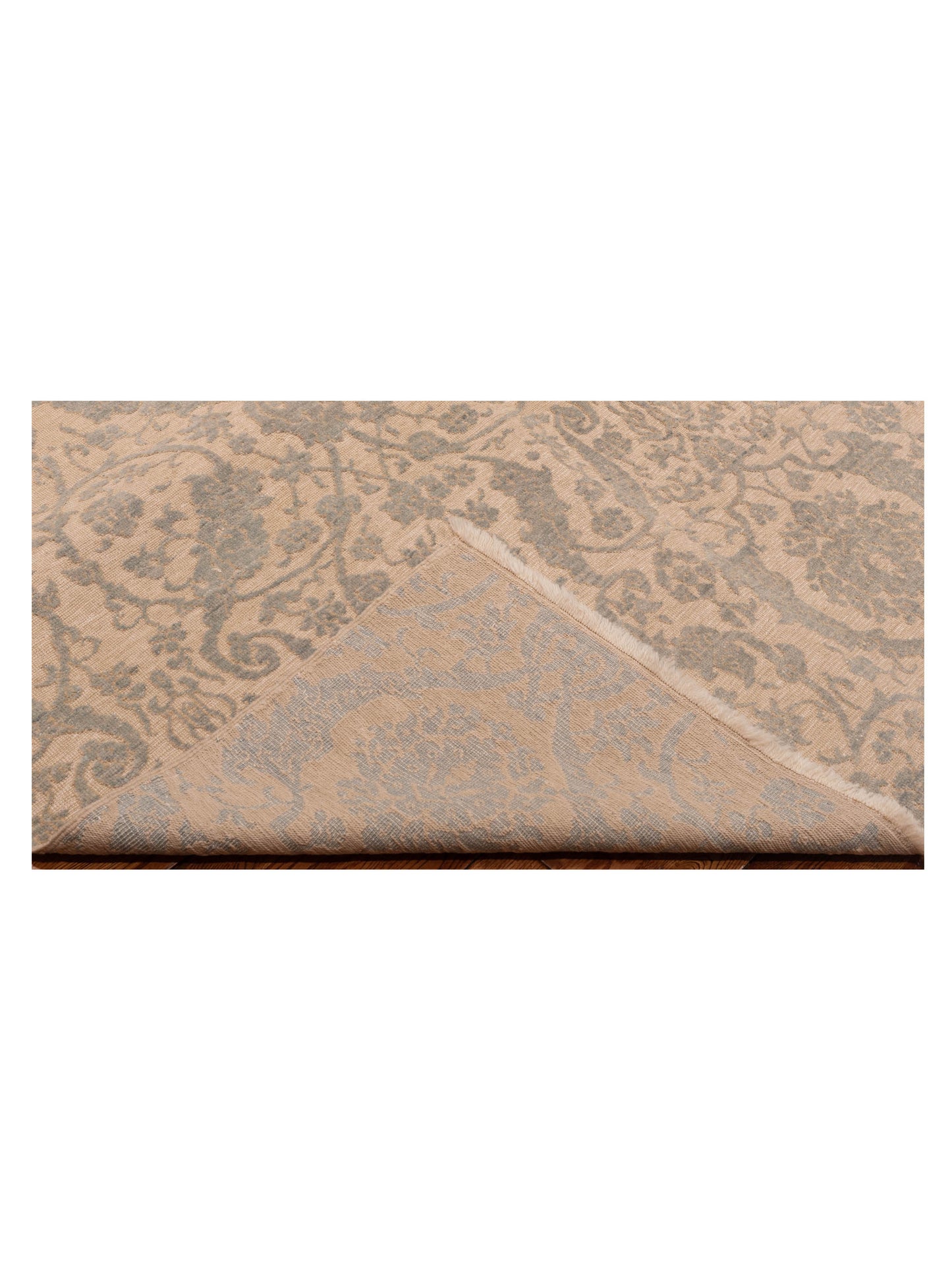 Defnera Light Blue Ivory 6.8x9.6 Hand Knotted Rug