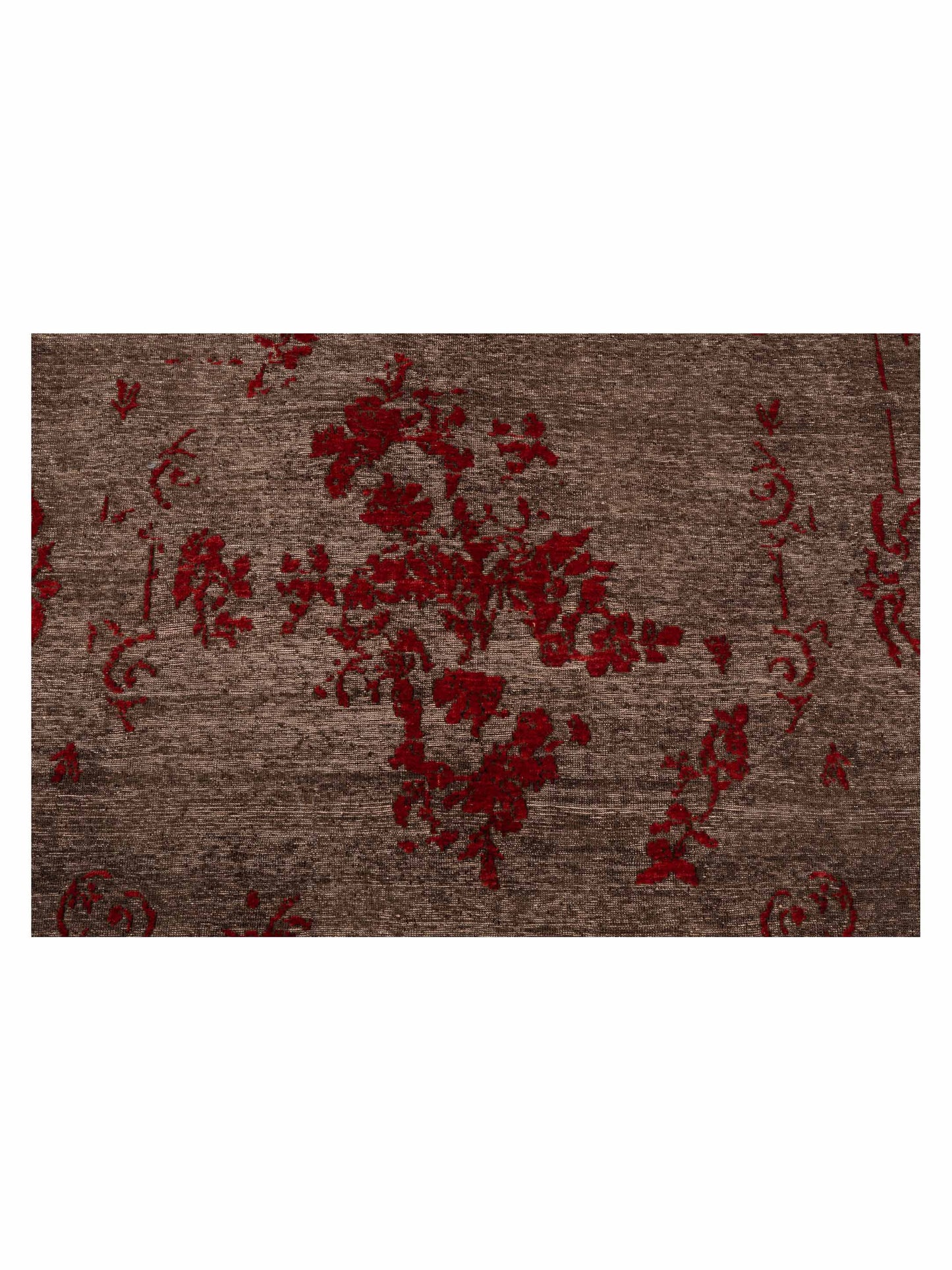 Defnera Charcoal Red 6.5x9.5 Hand Knotted Rug
