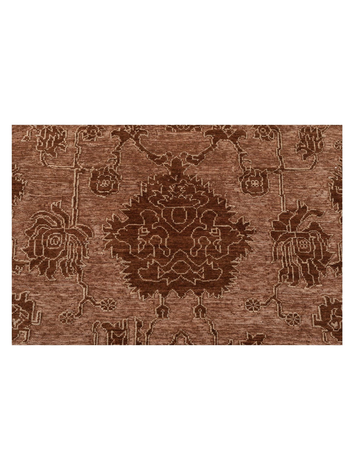 Elowen Brown Ice Blue 6.7x9.6 Hand Knotted Rug